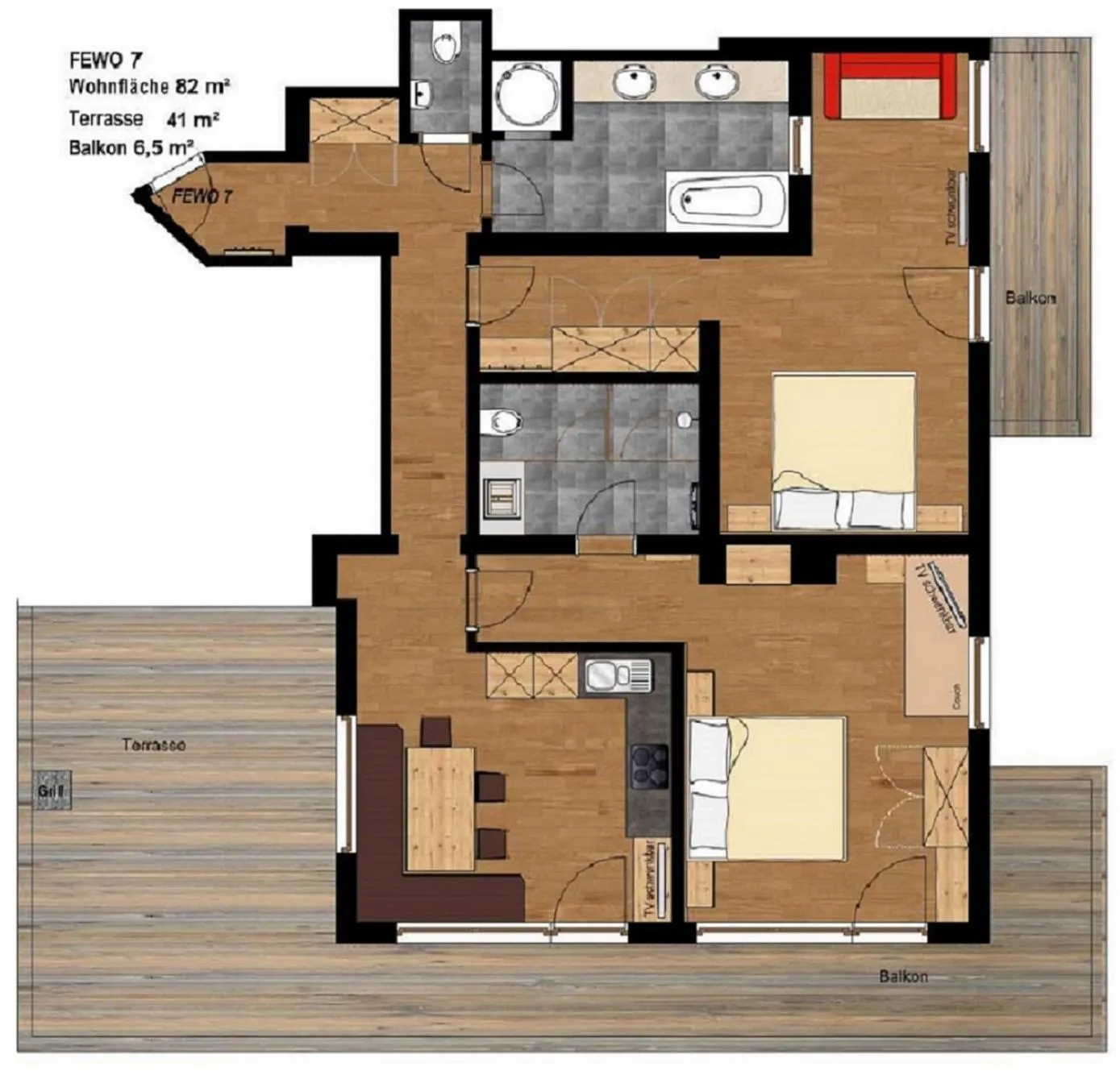 Floor plan in Ferienhof Ausserbrente