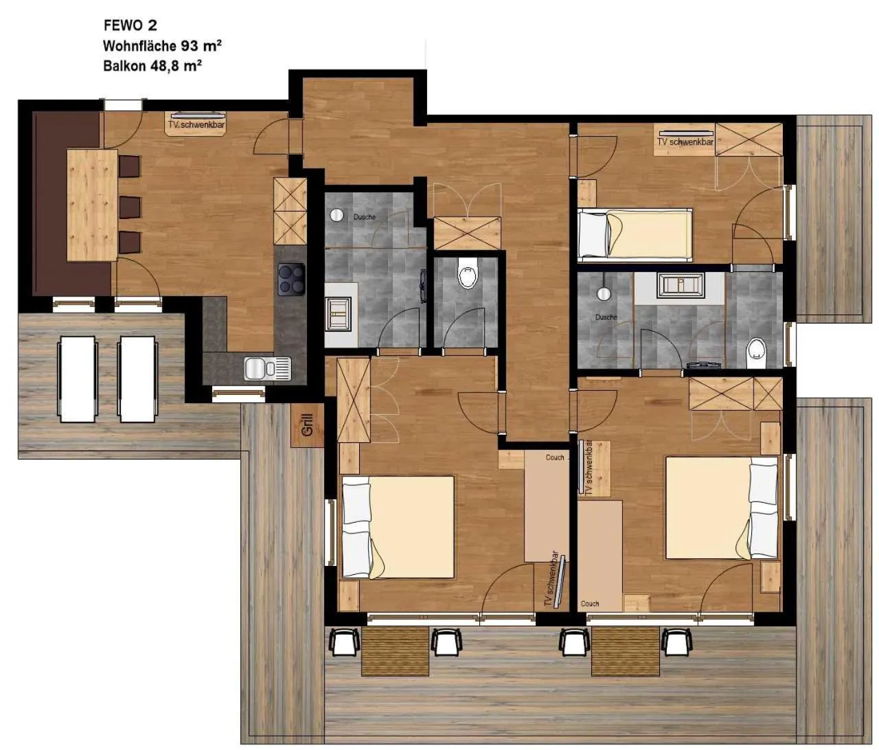 Floor plan in Ferienhof Ausserbrente