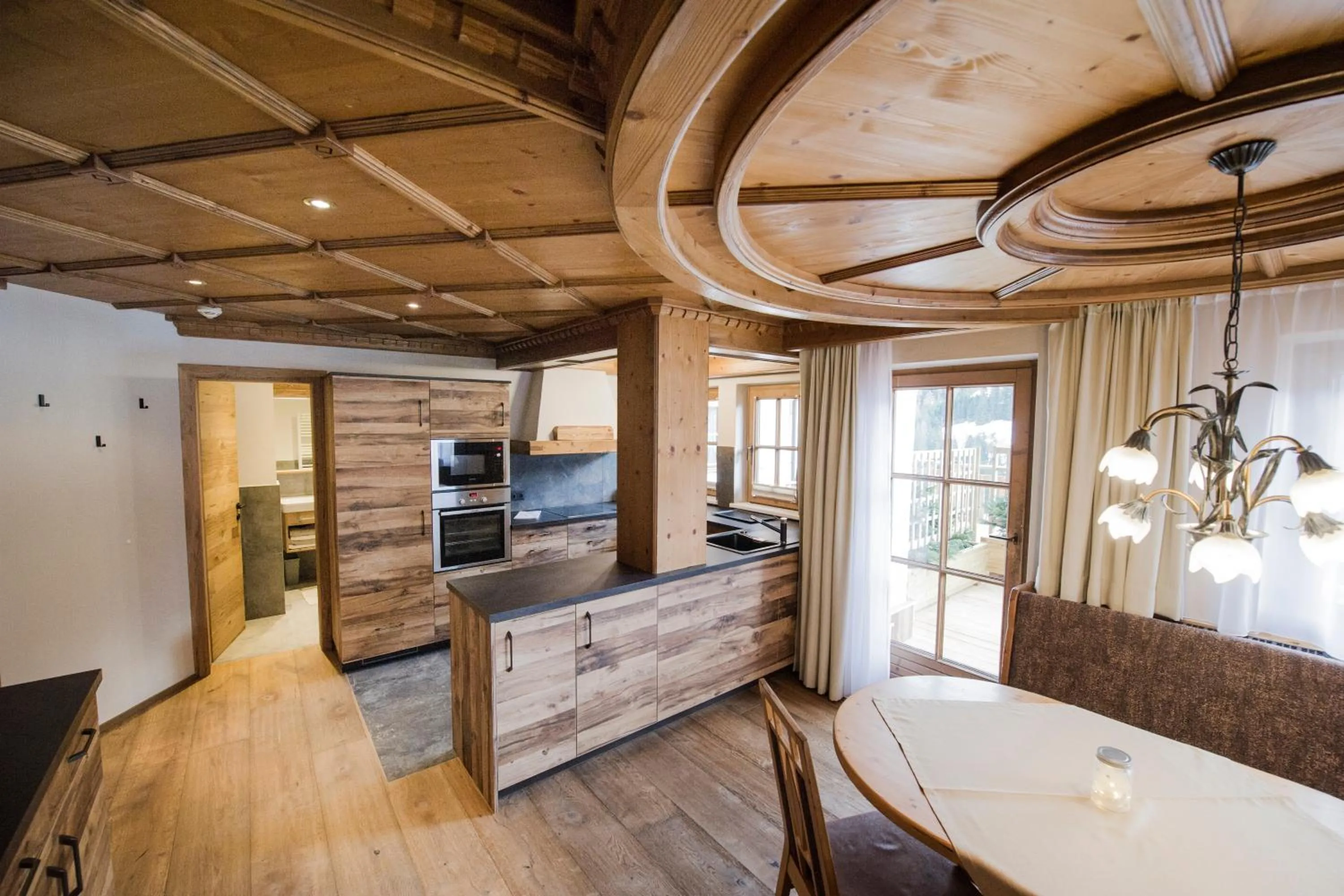 Kitchen or kitchenette in Ferienhof Ausserbrente