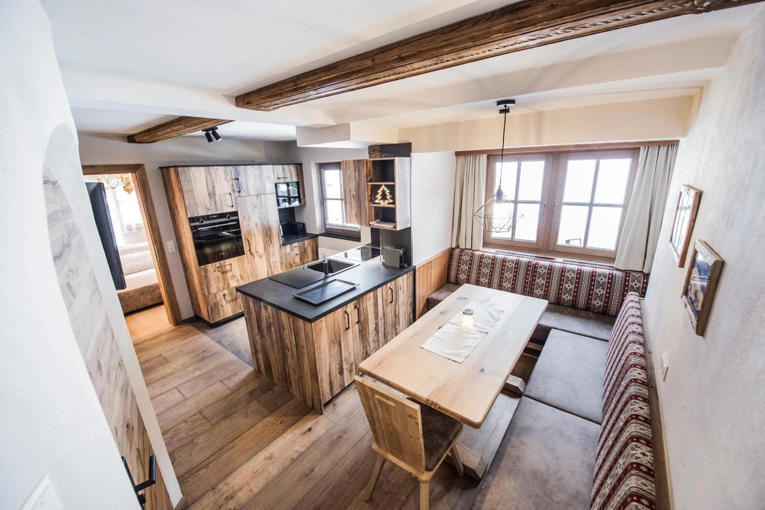 Kitchen or kitchenette in Ferienhof Ausserbrente