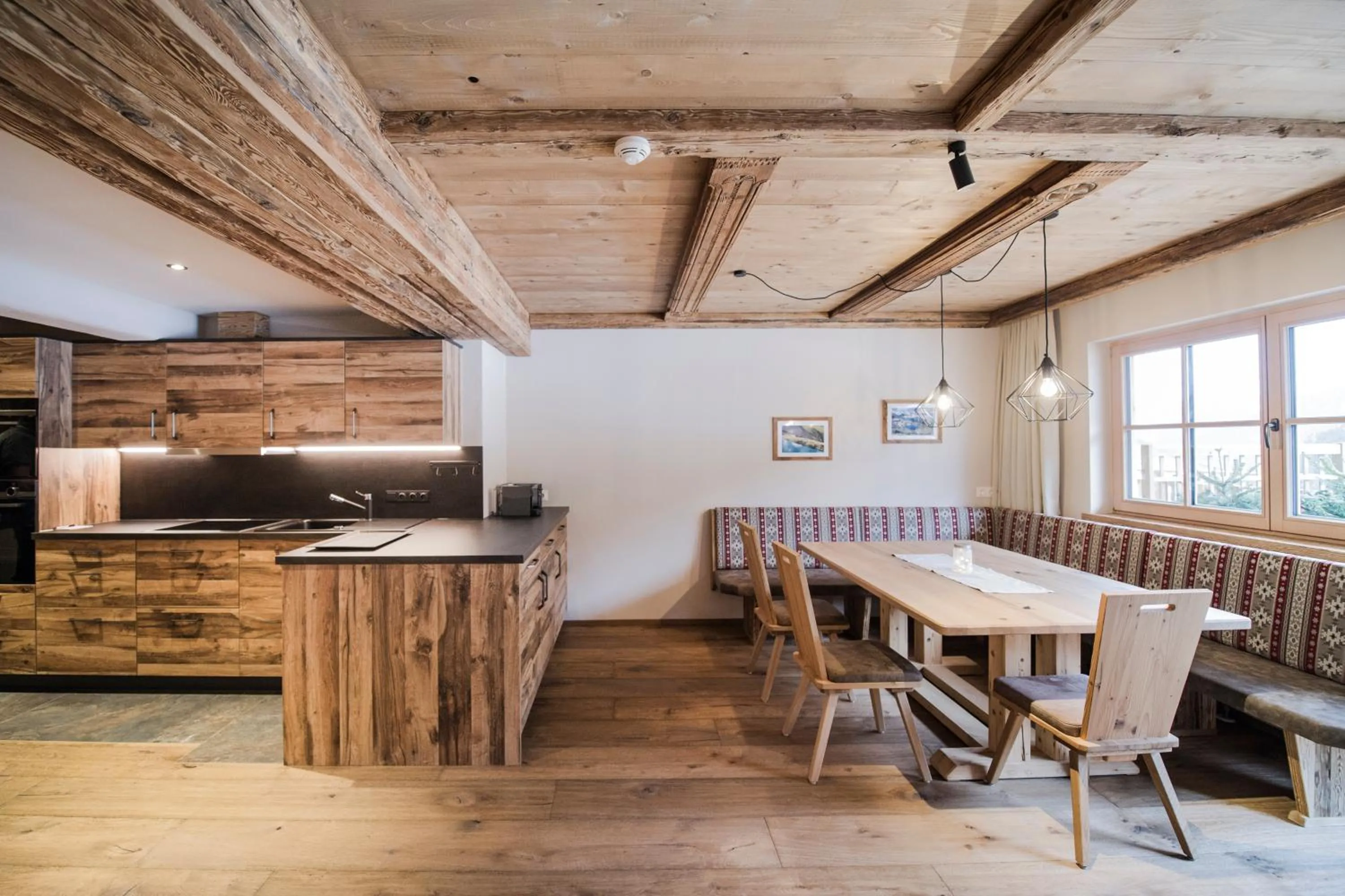 Kitchen or kitchenette in Ferienhof Ausserbrente