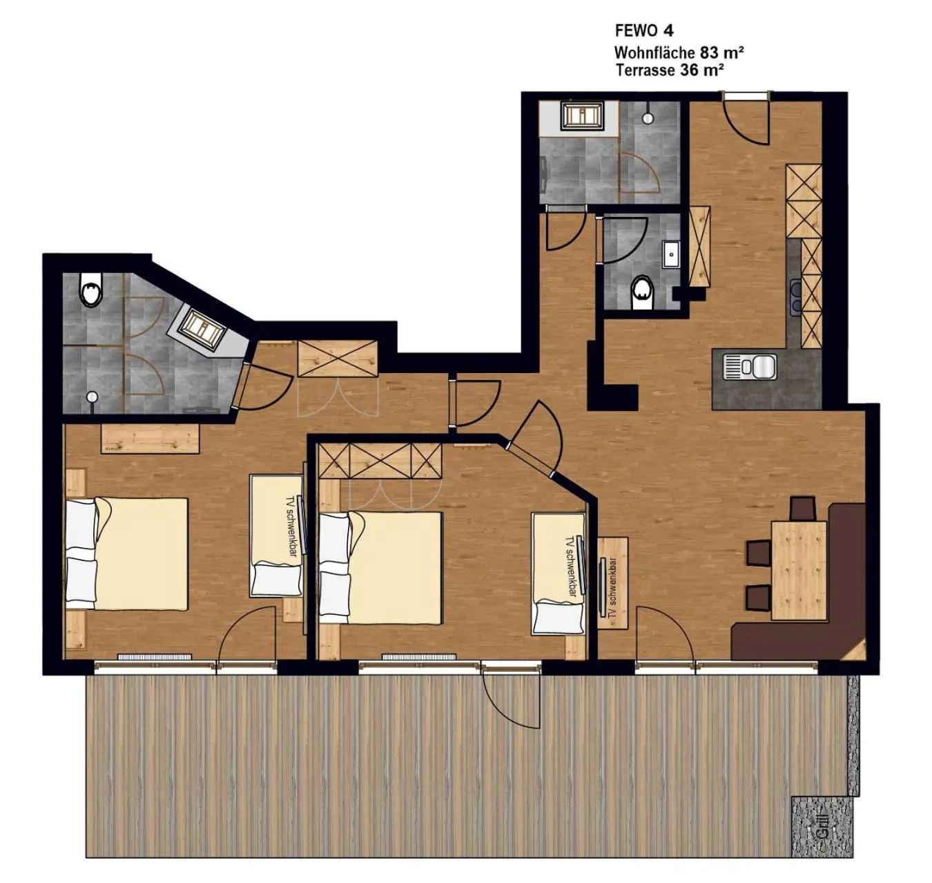 Floor plan in Ferienhof Ausserbrente