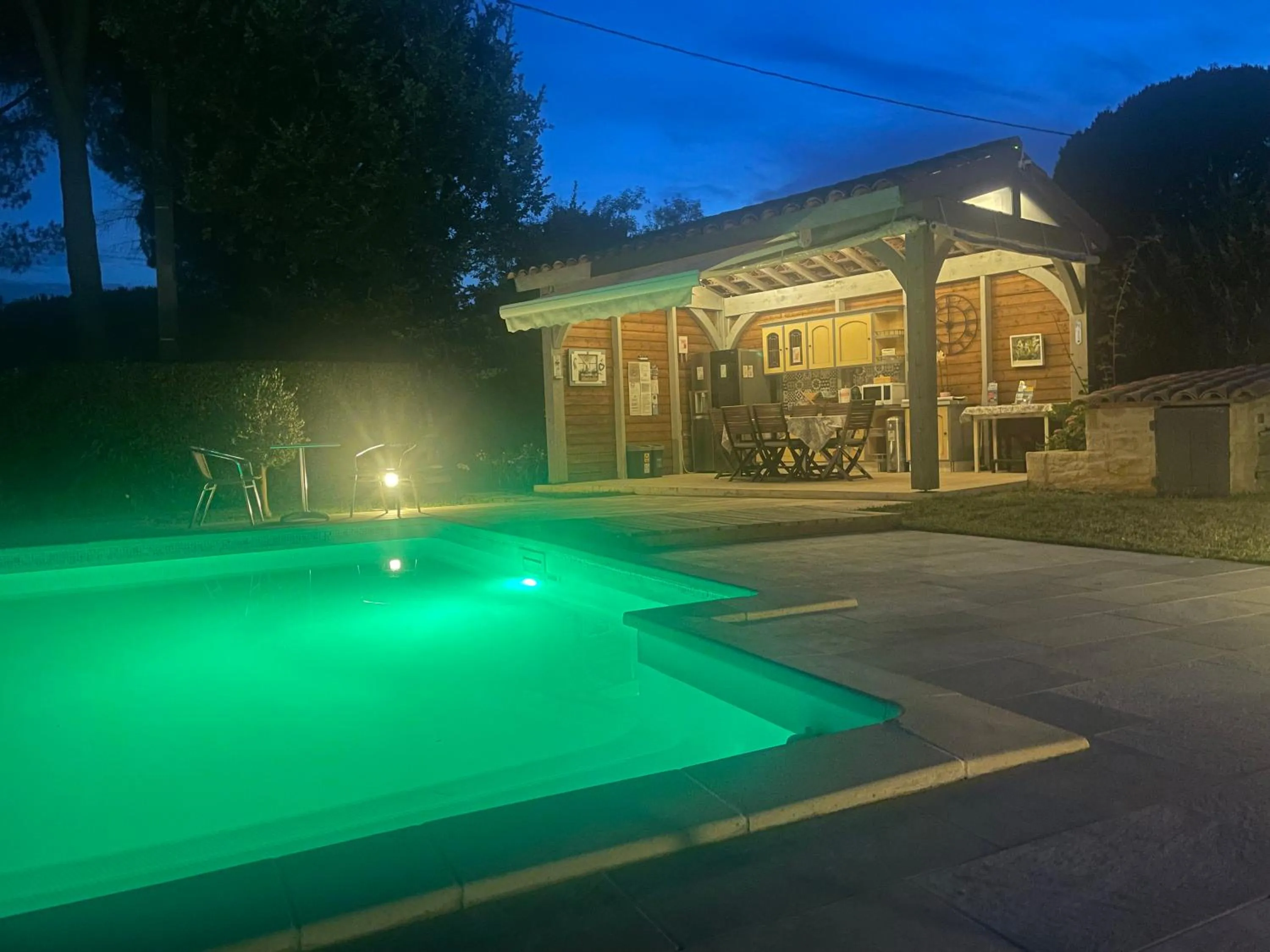 Pool view in La maison de la Cigale
