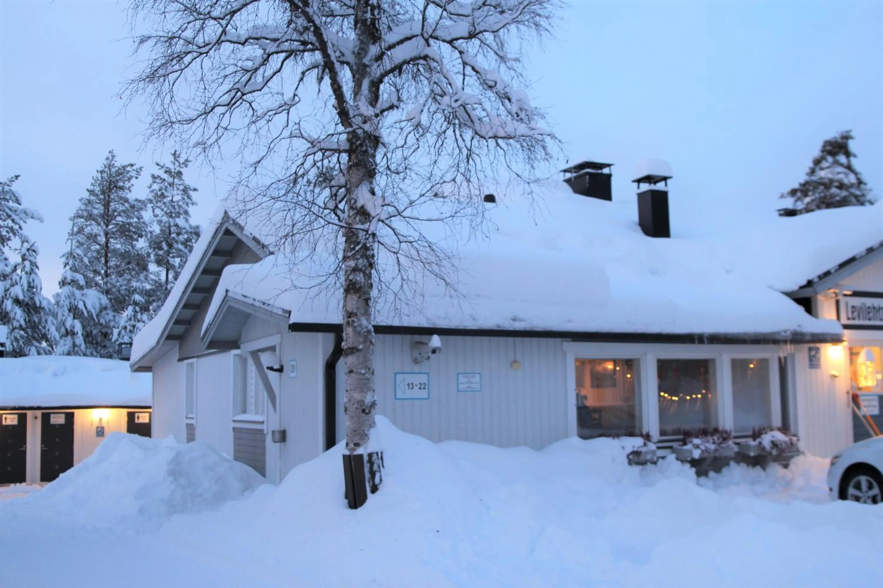Facade/entrance in Levilehto Apartments