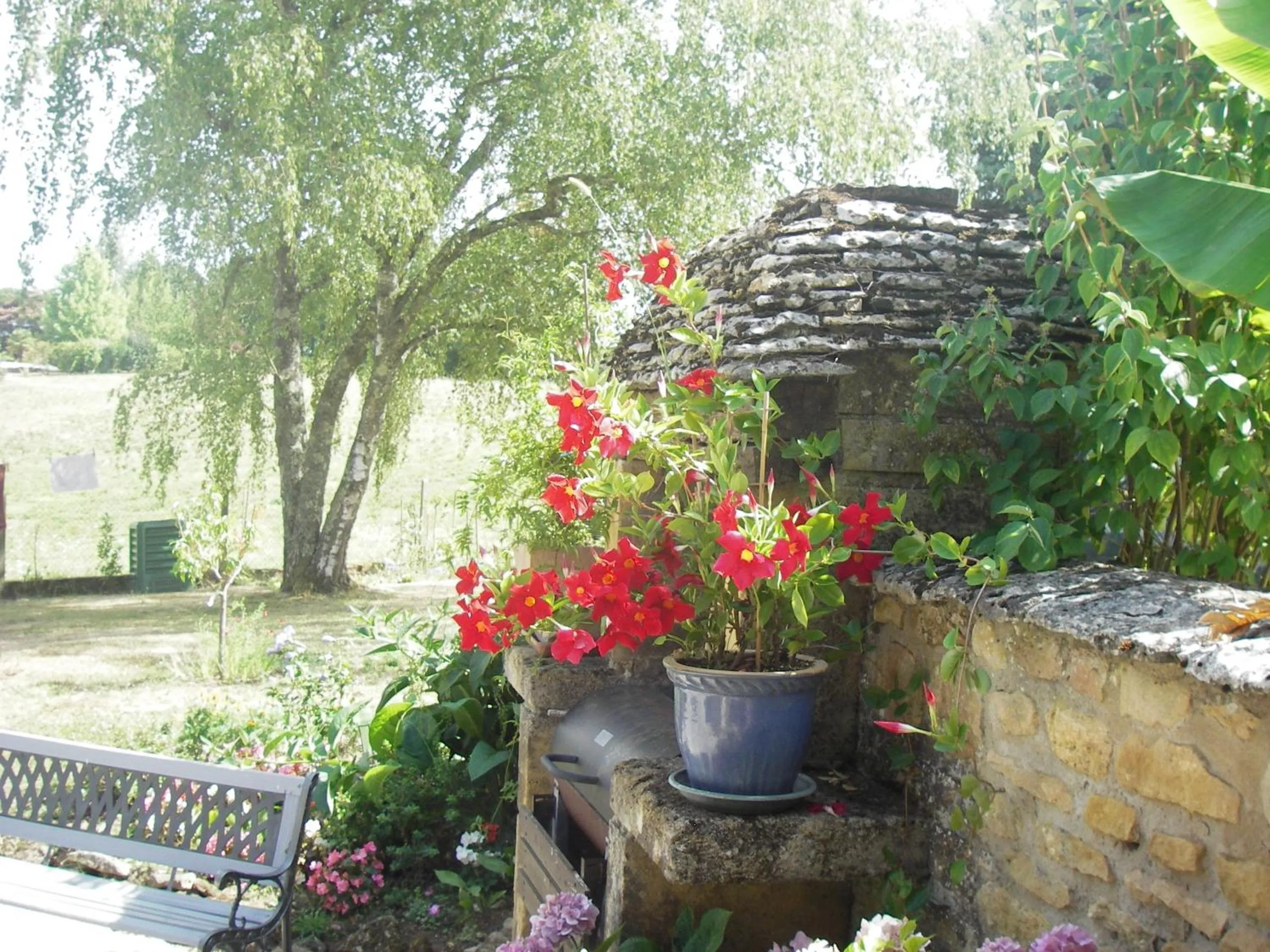 Garden view in Les 4 Saisons