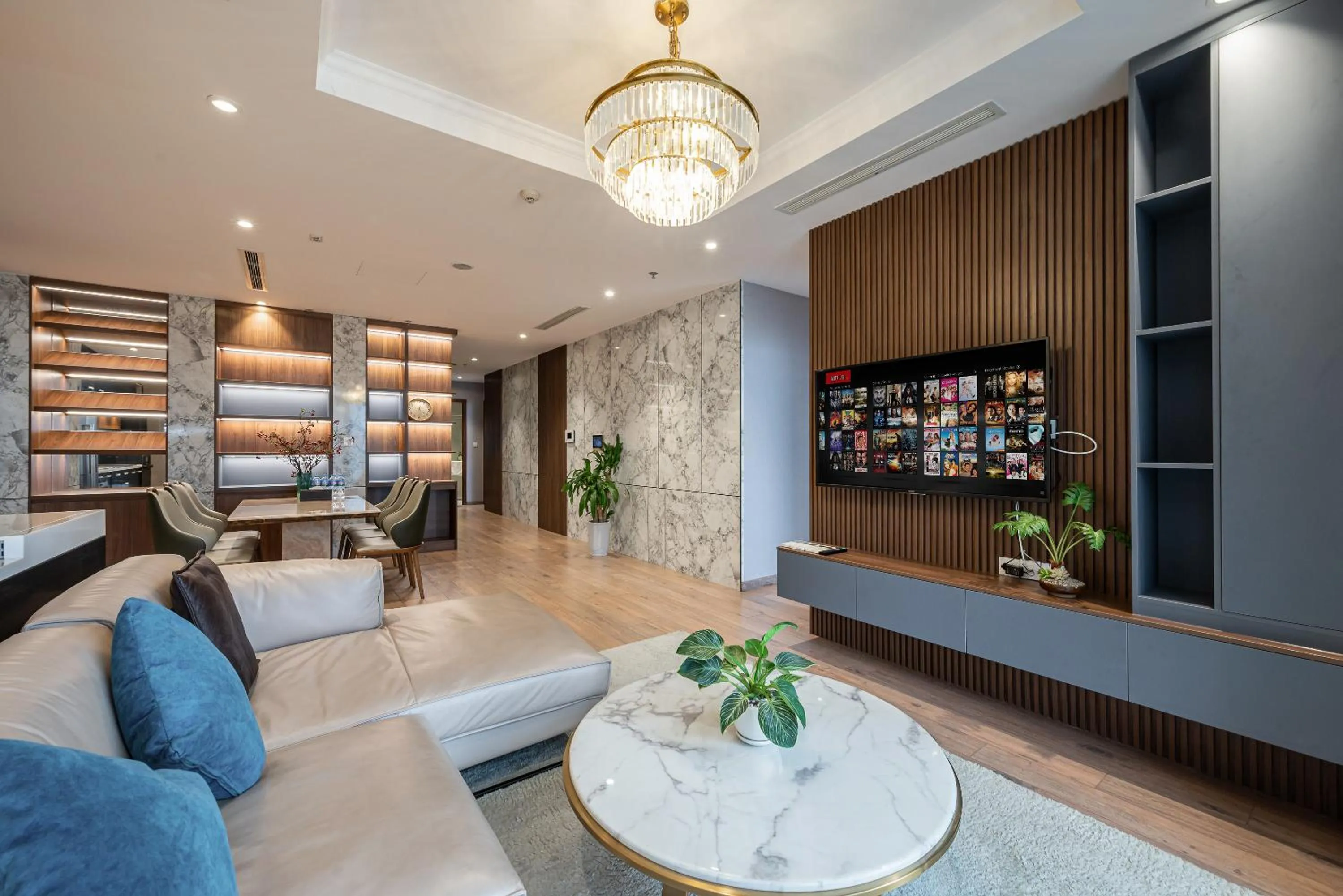 Living room in CeLaVie Serviced Apartment - The Vinhomes and Landmark