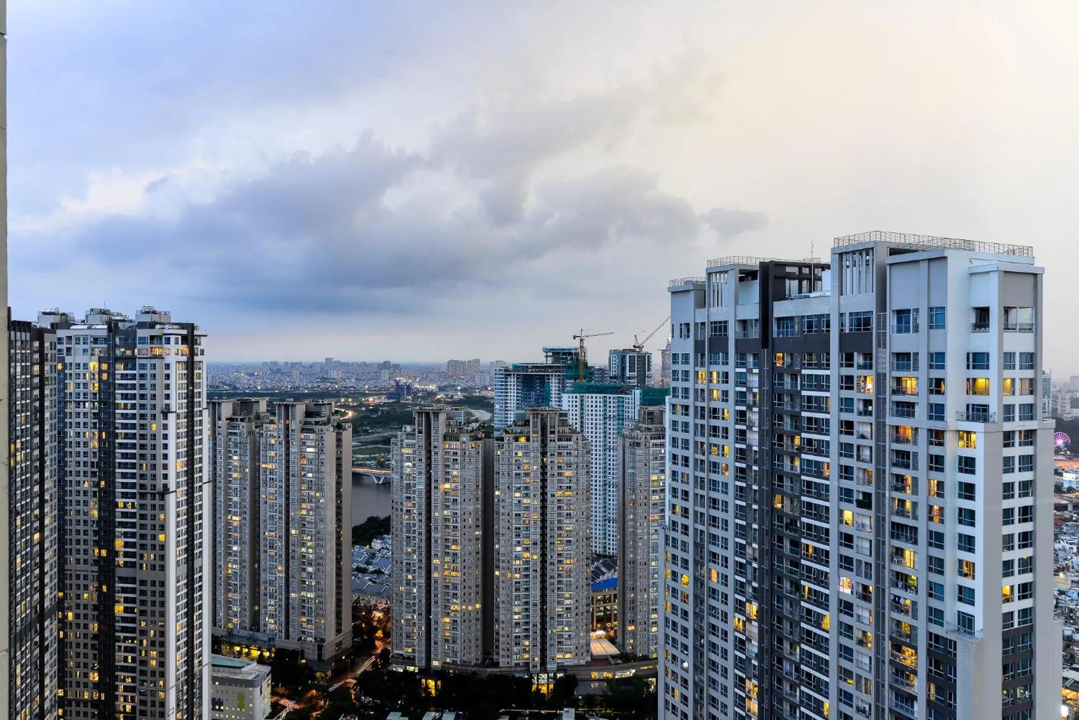 City view in CeLaVie Serviced Apartment - The Vinhomes and Landmark