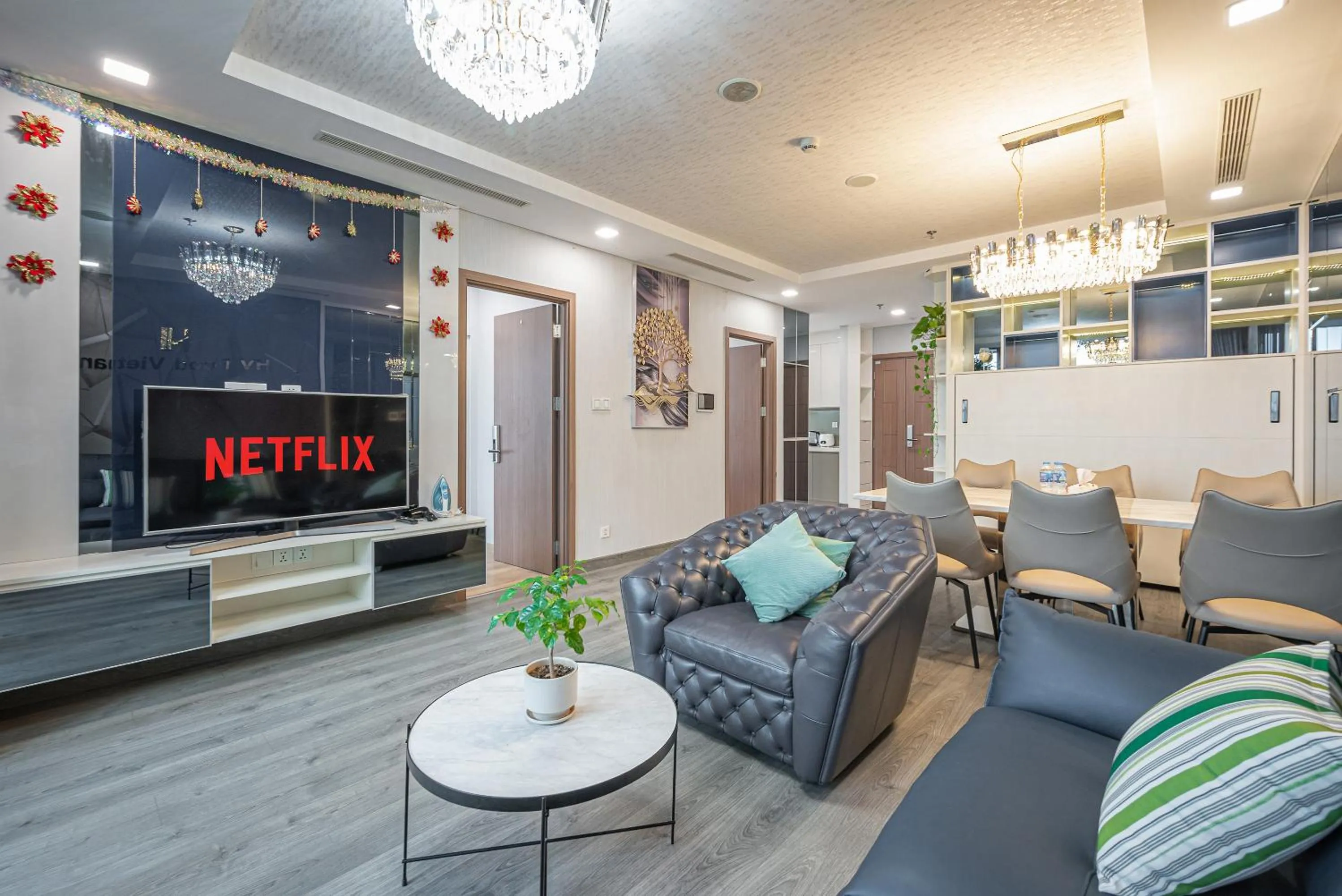 TV and multimedia in CeLaVie Serviced Apartment - The Vinhomes and Landmark