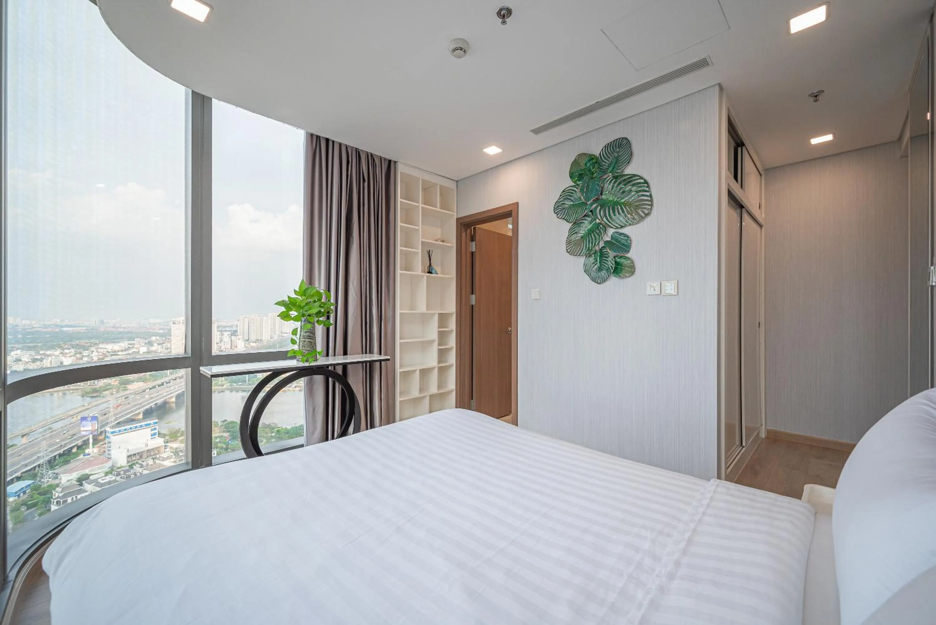 View (from property/room), Bed in CeLaVie Serviced Apartment - The Vinhomes and Landmark