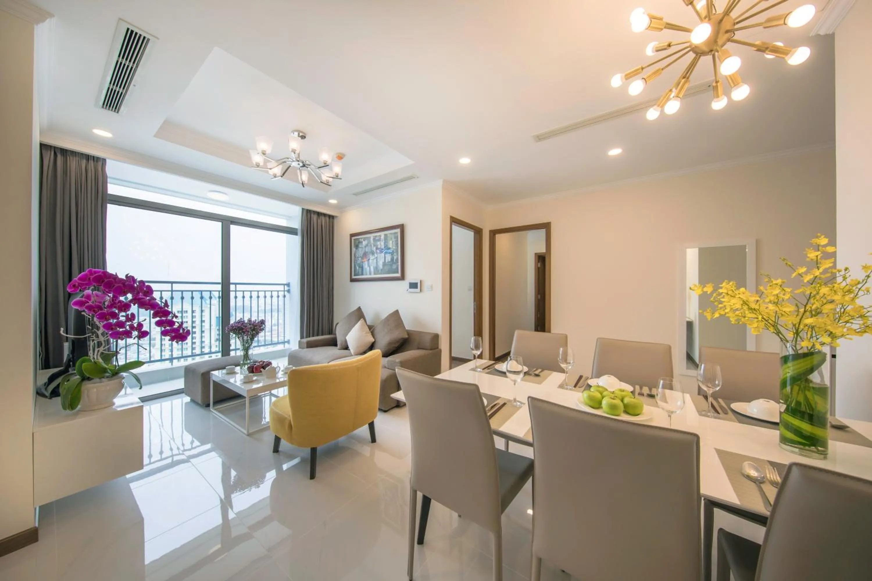 Living room in CeLaVie Serviced Apartment - The Vinhomes and Landmark