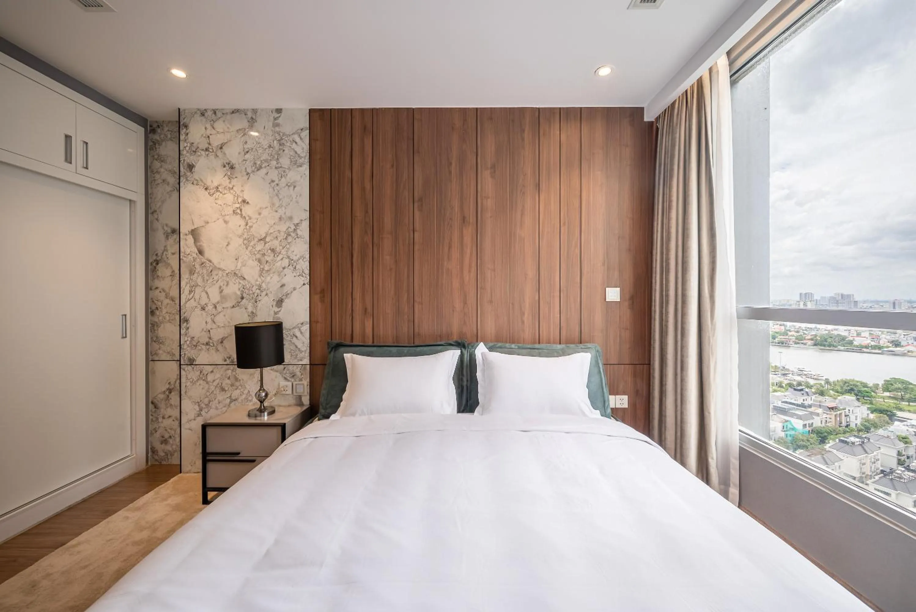 Bed in CeLaVie Serviced Apartment - The Vinhomes and Landmark