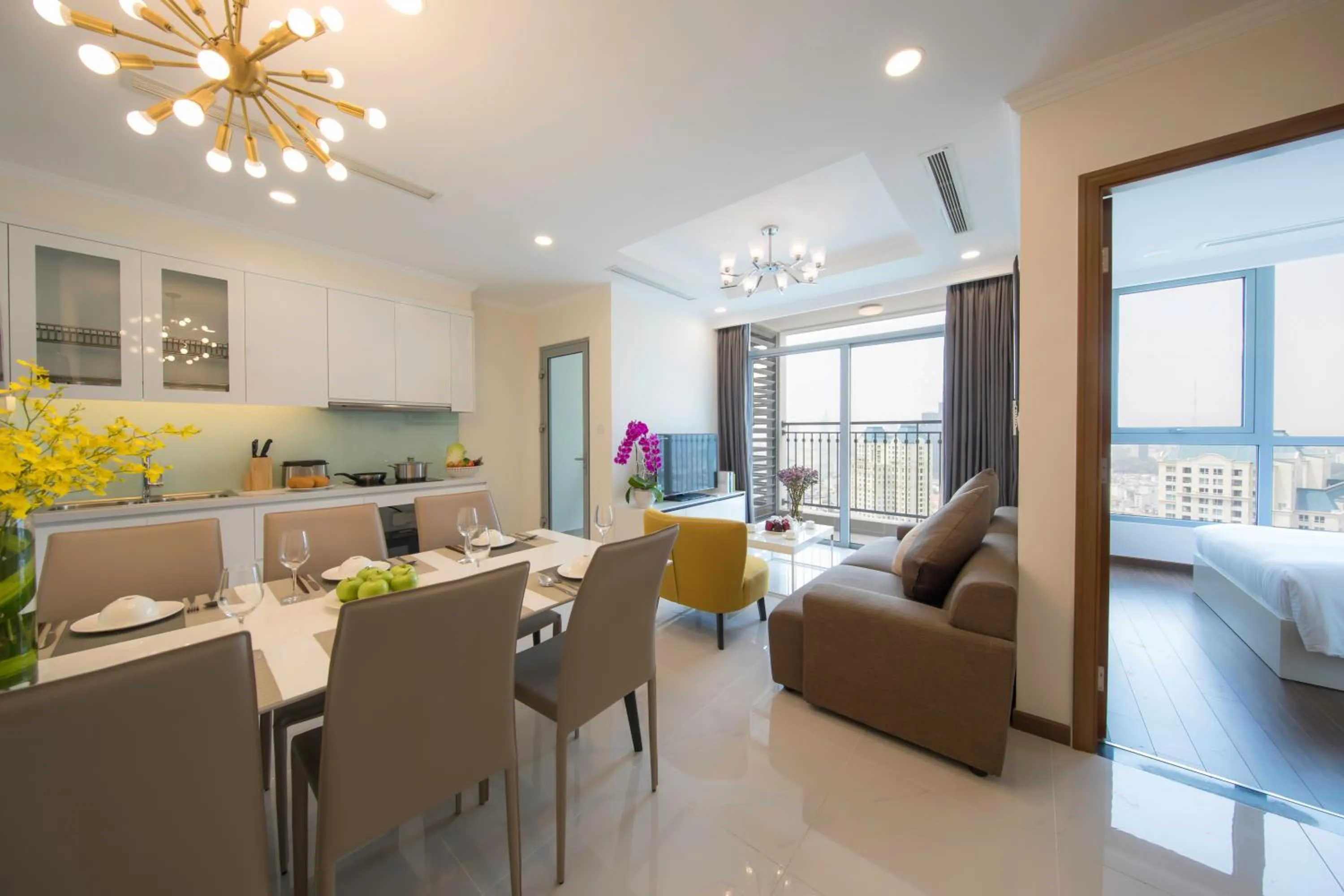 Kitchen or kitchenette in CeLaVie Serviced Apartment - The Vinhomes and Landmark