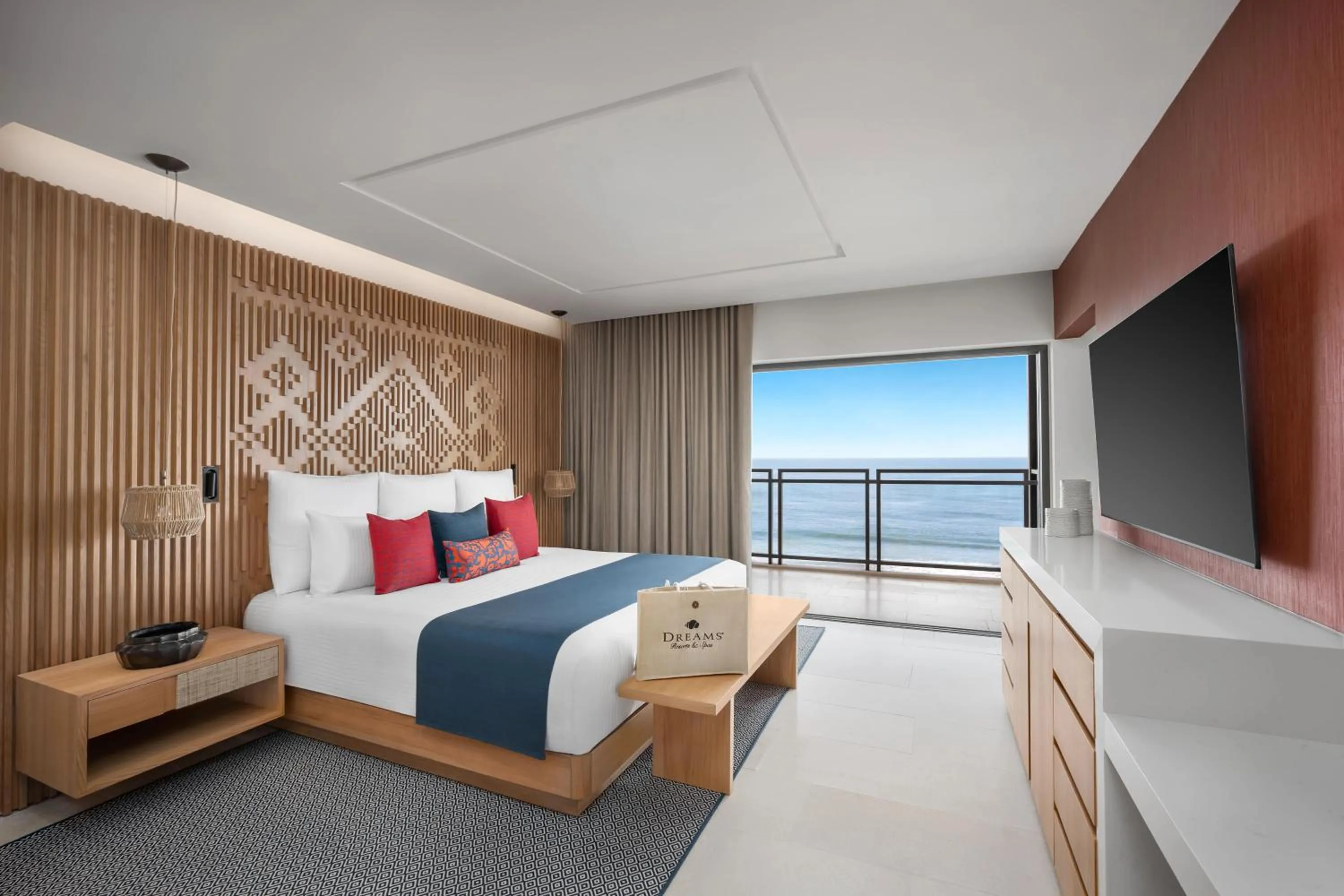 View (from property/room), Bed in Dreams Estrella del Mar Mazatlan Golf & Spa Resort - All Inclusive