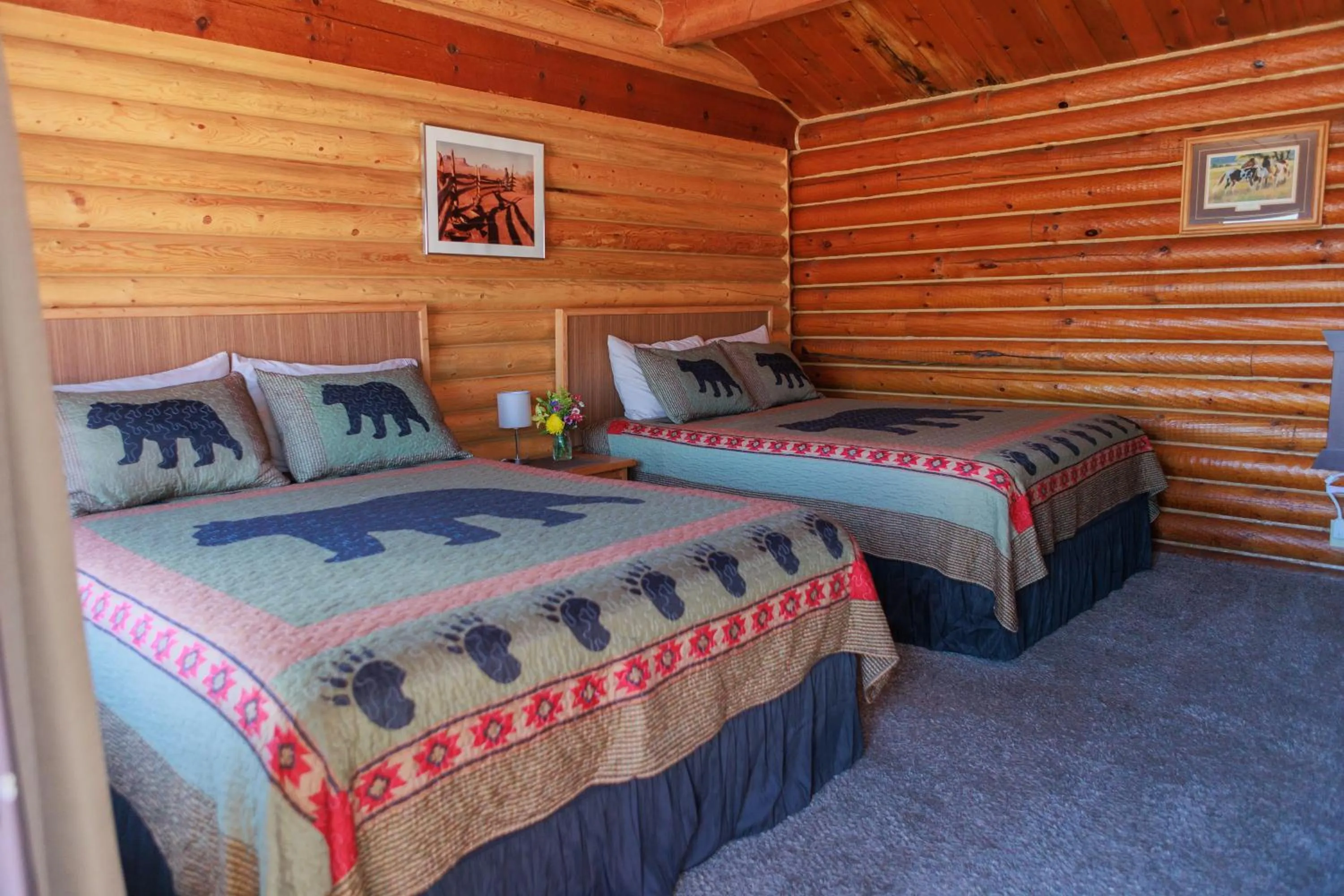 Bed in Big Medicine Cabins