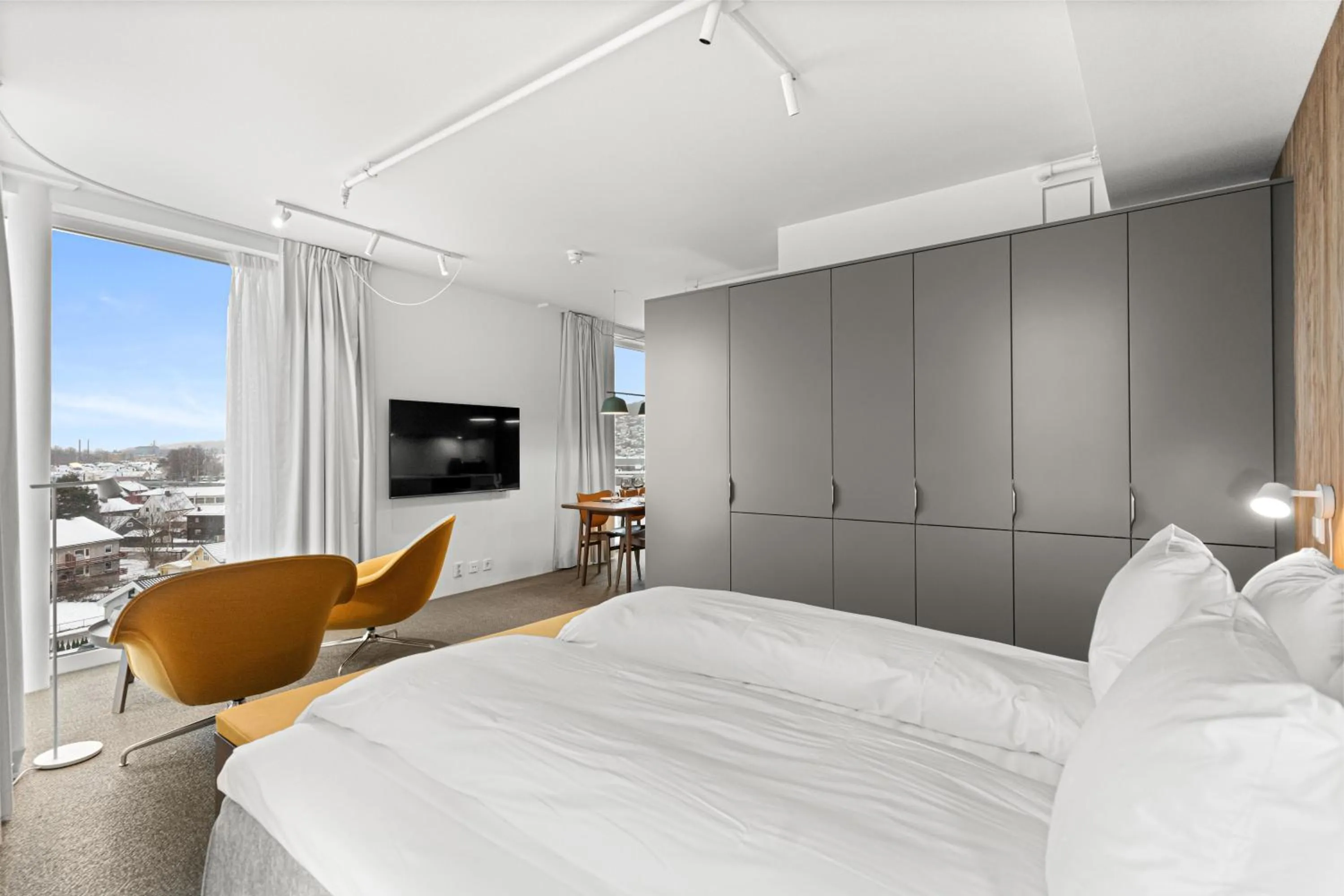 View (from property/room), Bed in LUX Hotel Apartments Lillestrøm