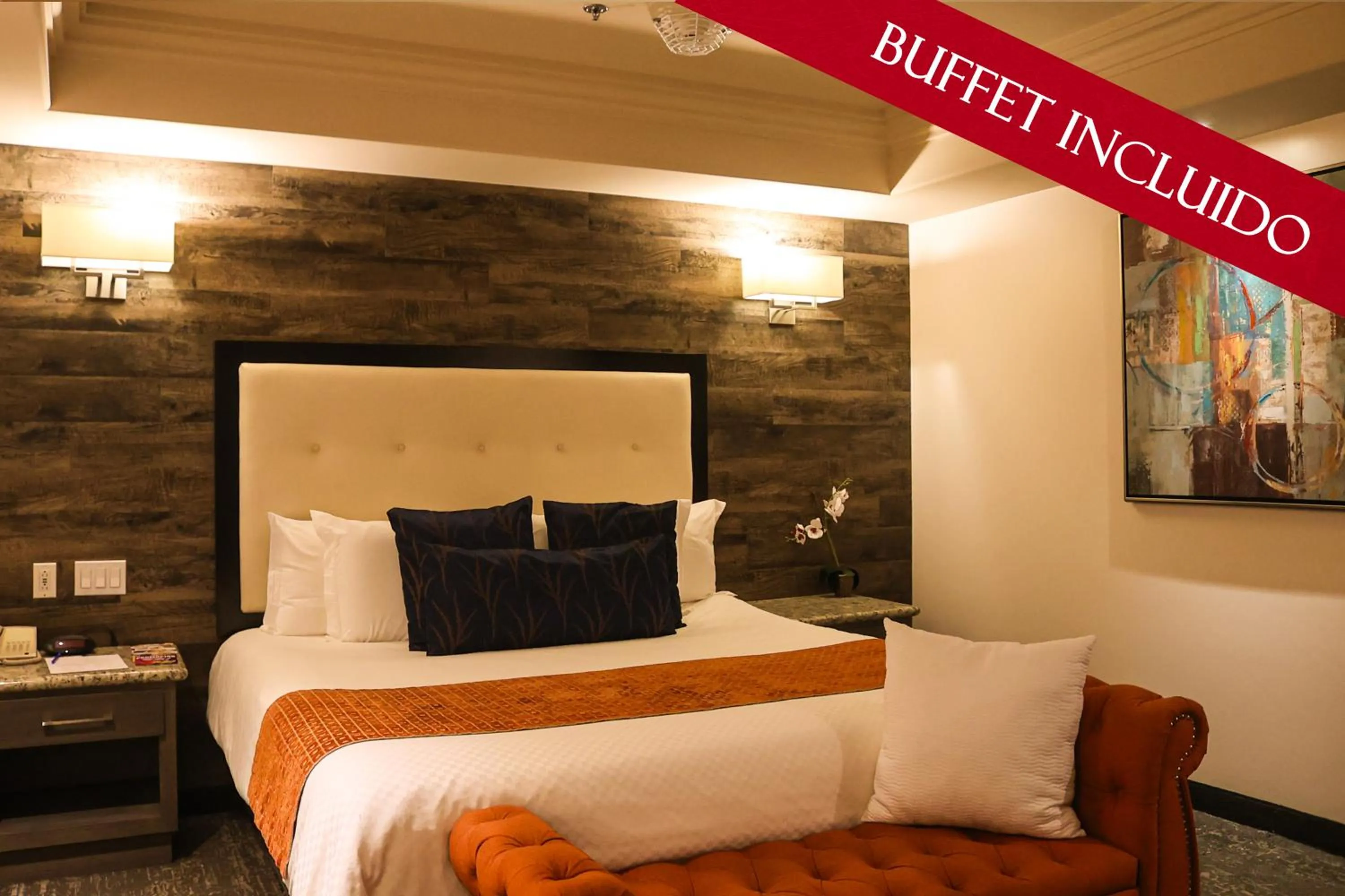 Bed in Hotel Ticuán