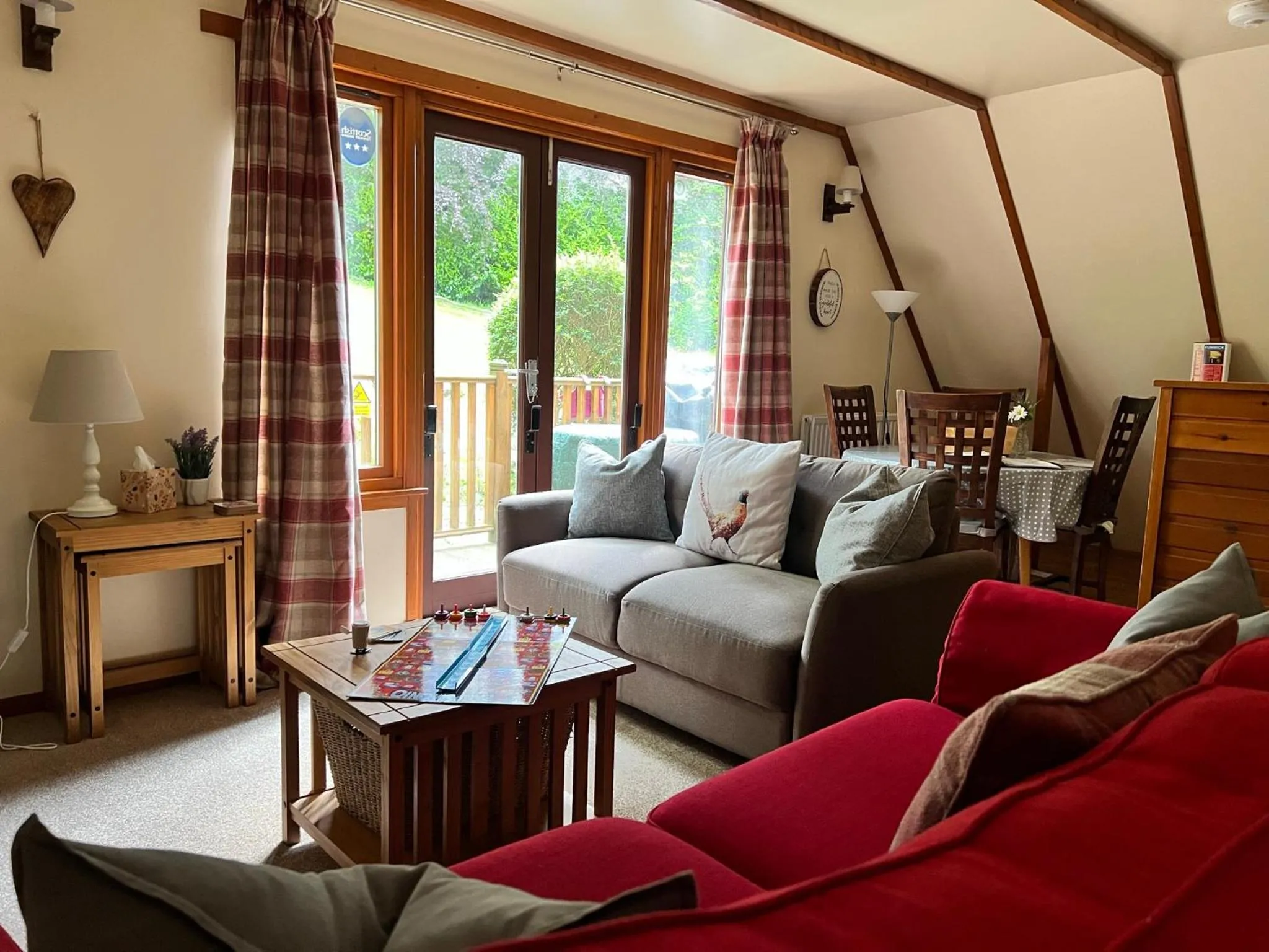Living room in Ericht Holiday Lodges