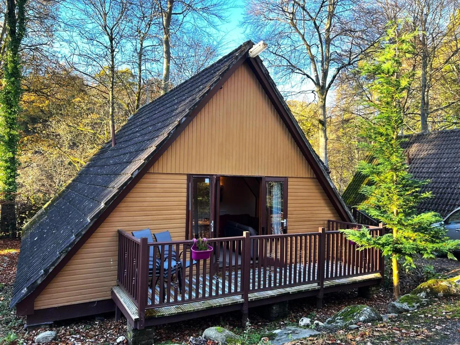 Garden in Ericht Holiday Lodges