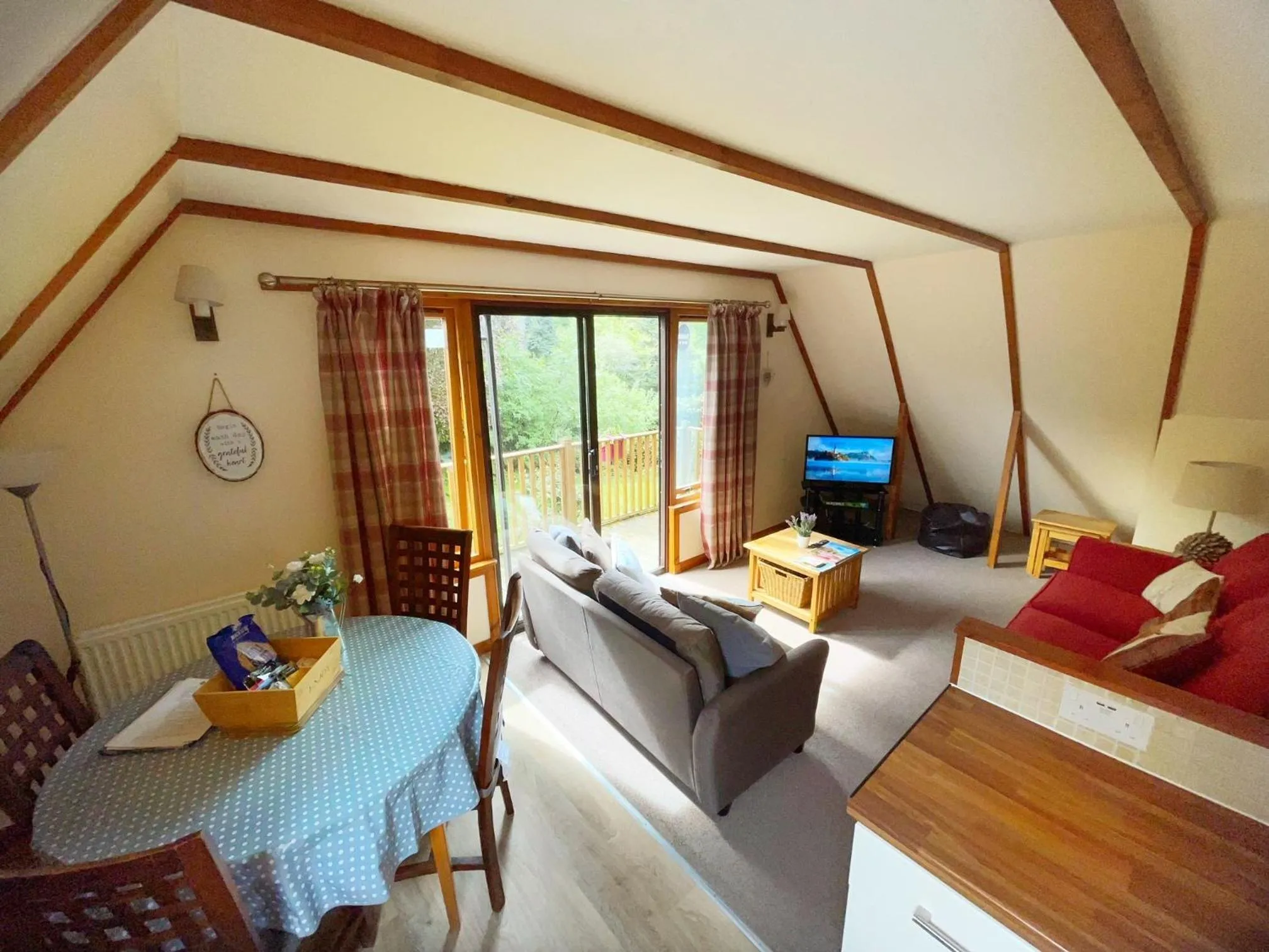 Living room in Ericht Holiday Lodges