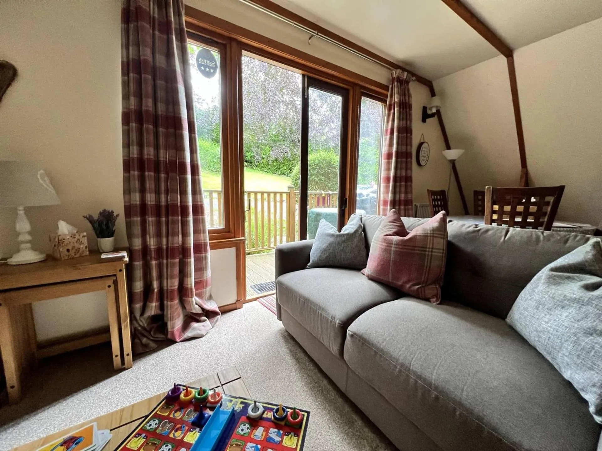 Living room in Ericht Holiday Lodges