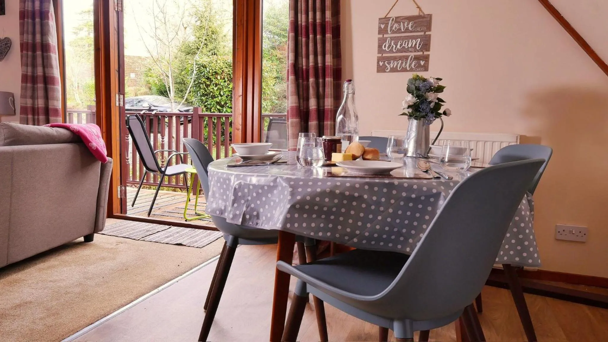 Dining area in Ericht Holiday Lodges