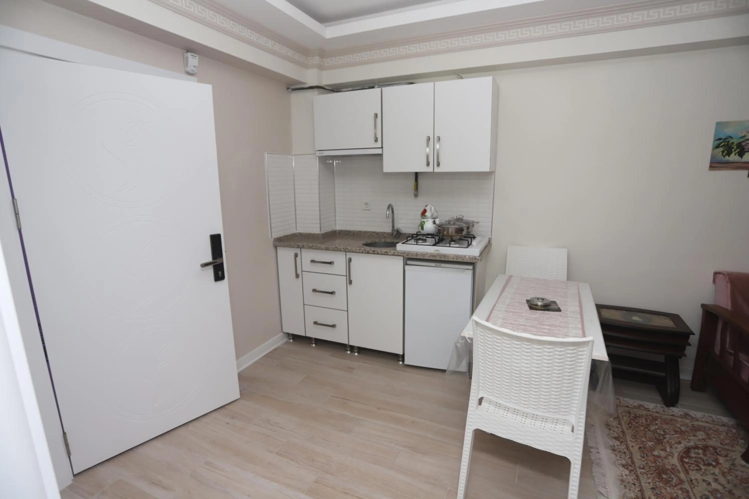 Kitchen or kitchenette in Altınkum Otel Karasu