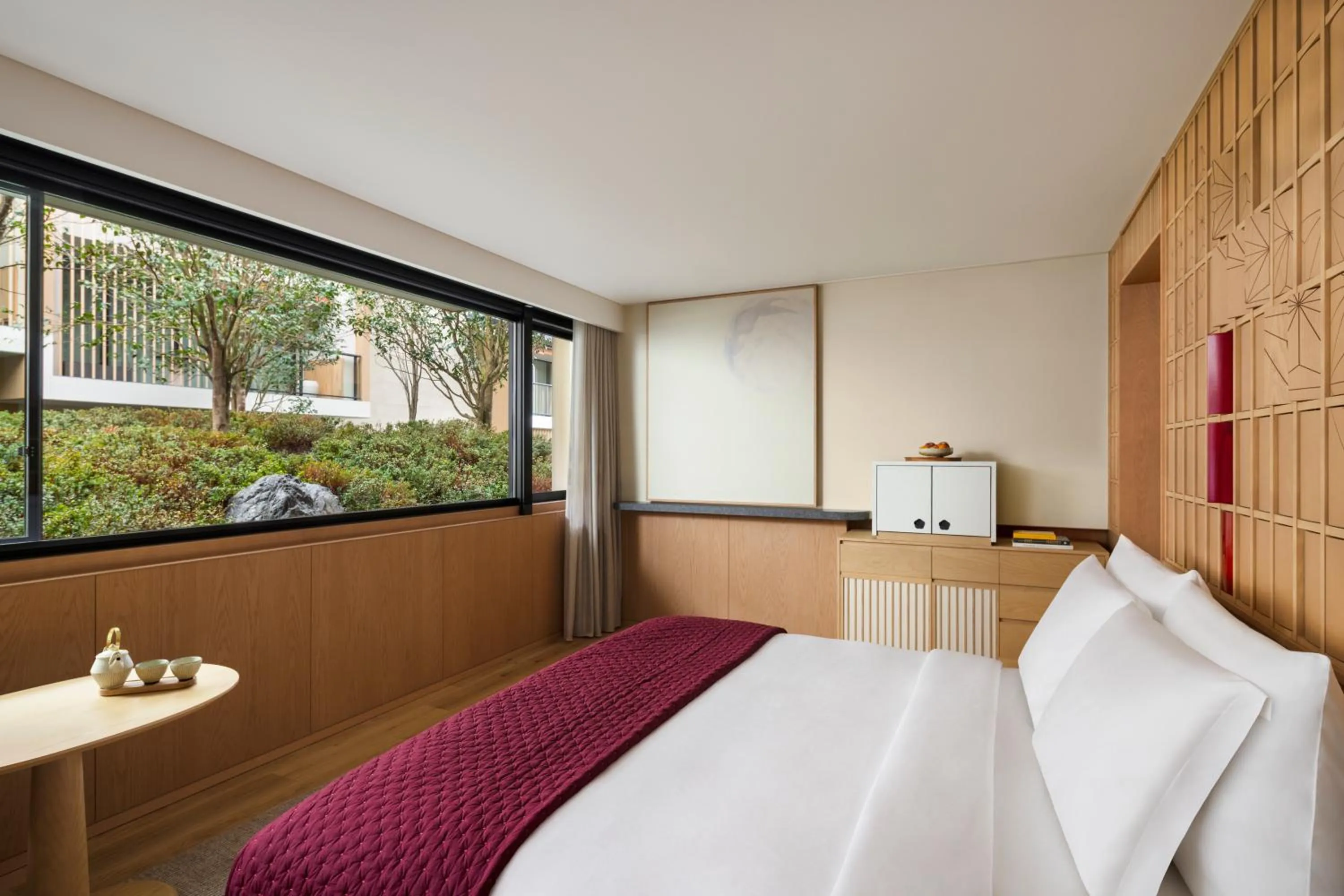 View (from property/room), Bed in Six Senses Kyoto