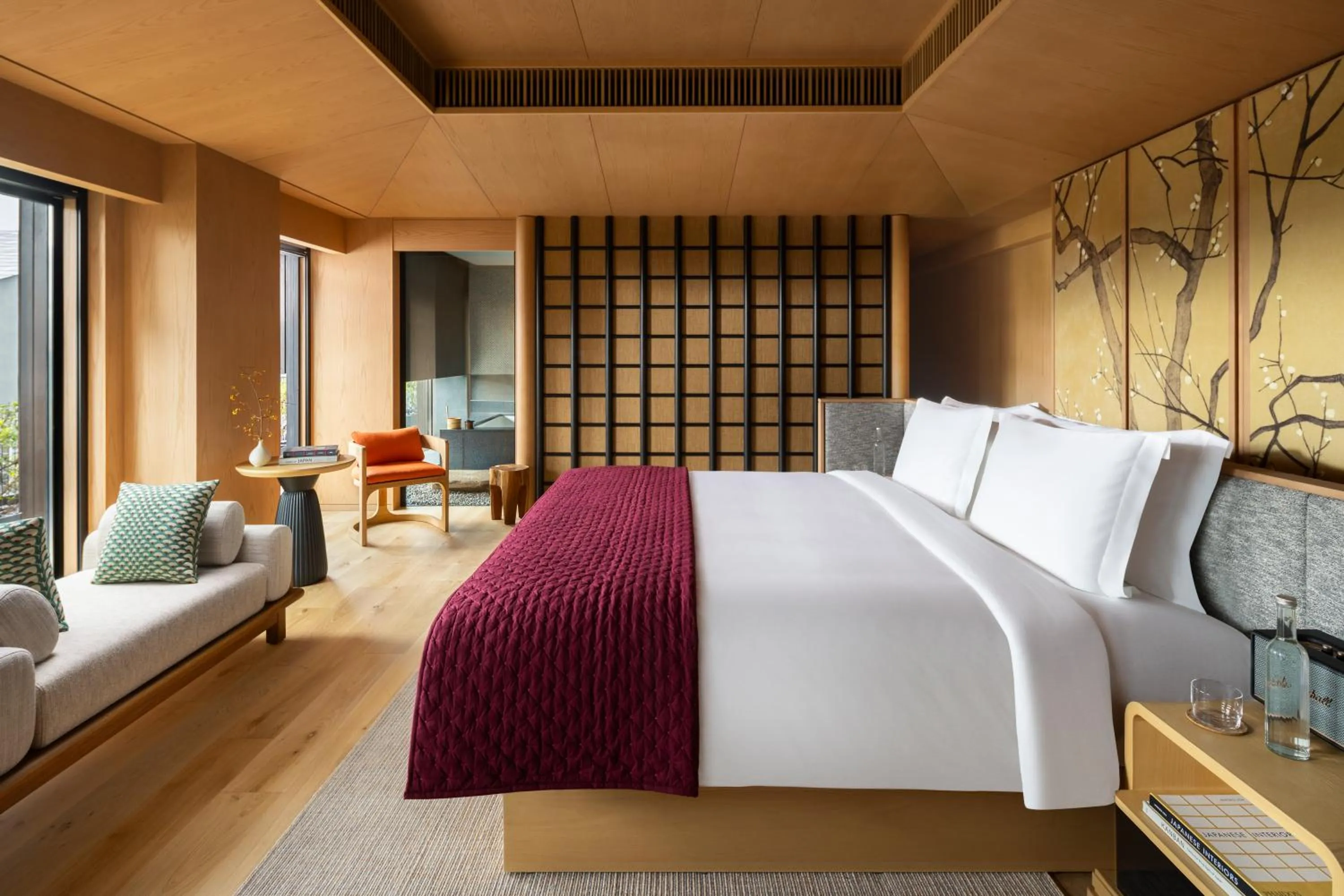 Bed in Six Senses Kyoto