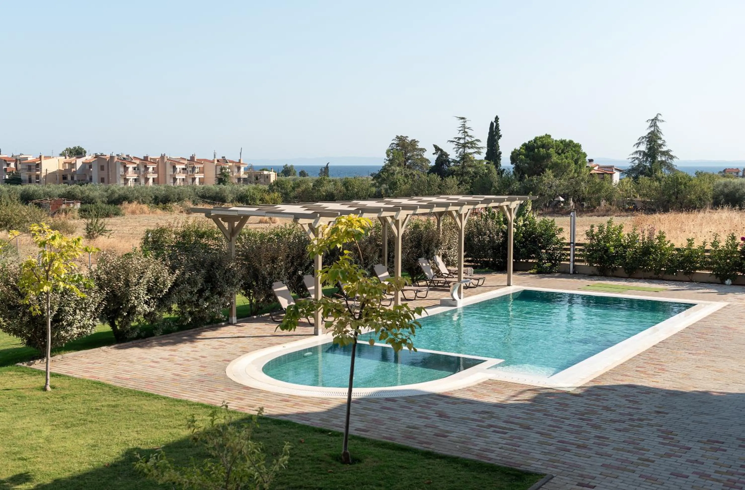 Swimming pool in Aetherion Studios & Suites