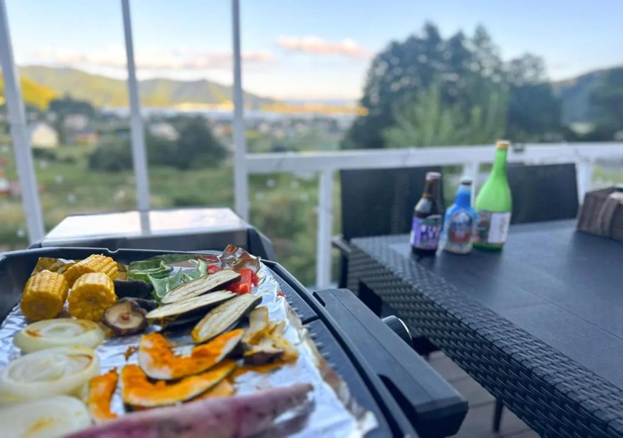 BBQ facilities in glampark S.O.P Fuji Kawaguchi Lake