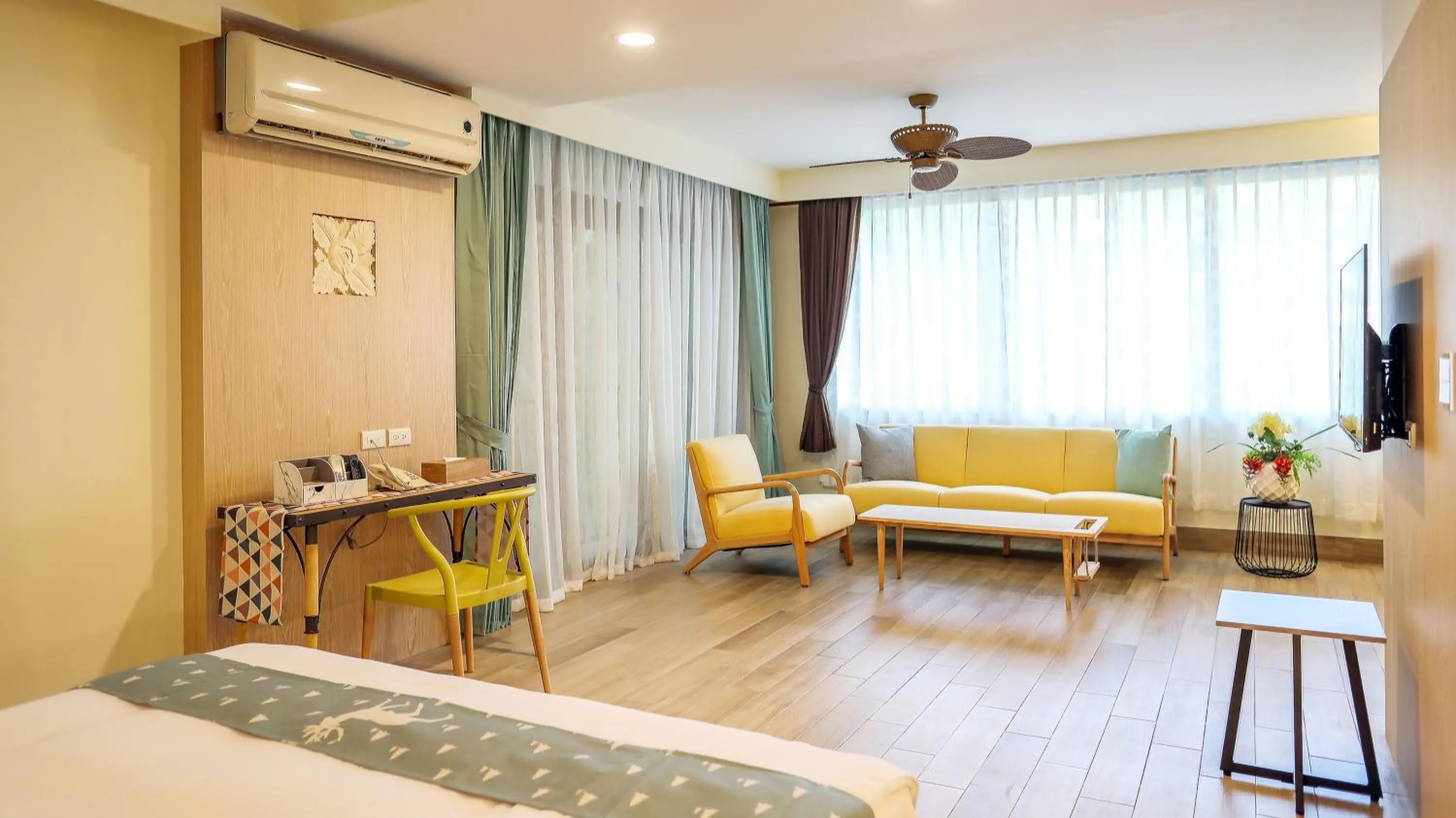 Living room, Bed in Sea Passion Hotel