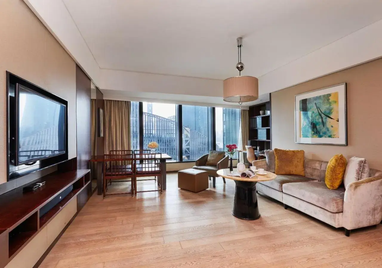 Living room in Mandarin Oriental Pudong, Shanghai Living room in Mandarin Oriental Pudong, Shanghai