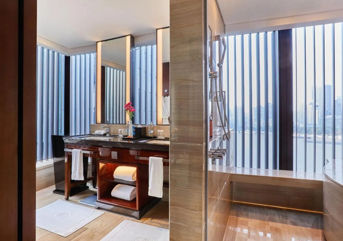 Bathroom in Mandarin Oriental Pudong, Shanghai