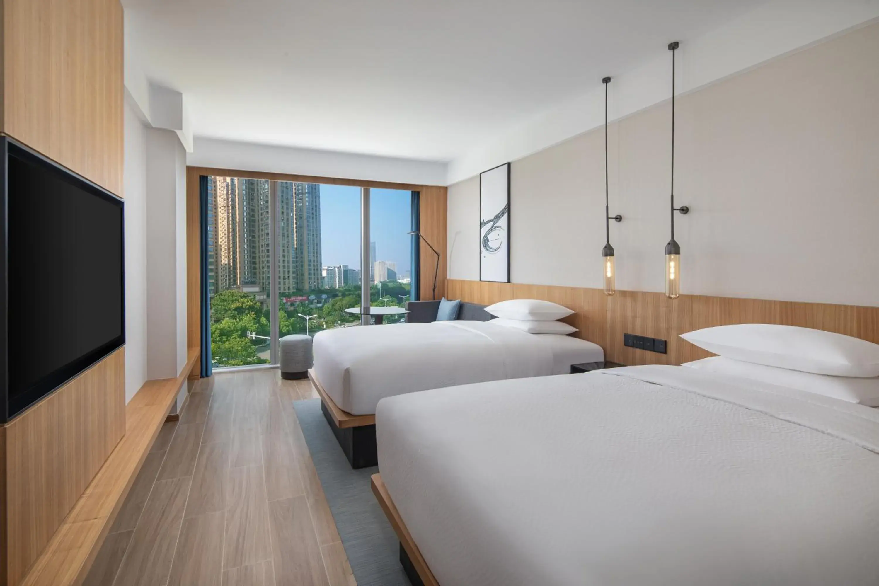 Standard Twin Room with City View in Fairfield by Marriott Changsha Yuelu Standard Twin Room with City View in Fairfield by Marriott Changsha Yuelu