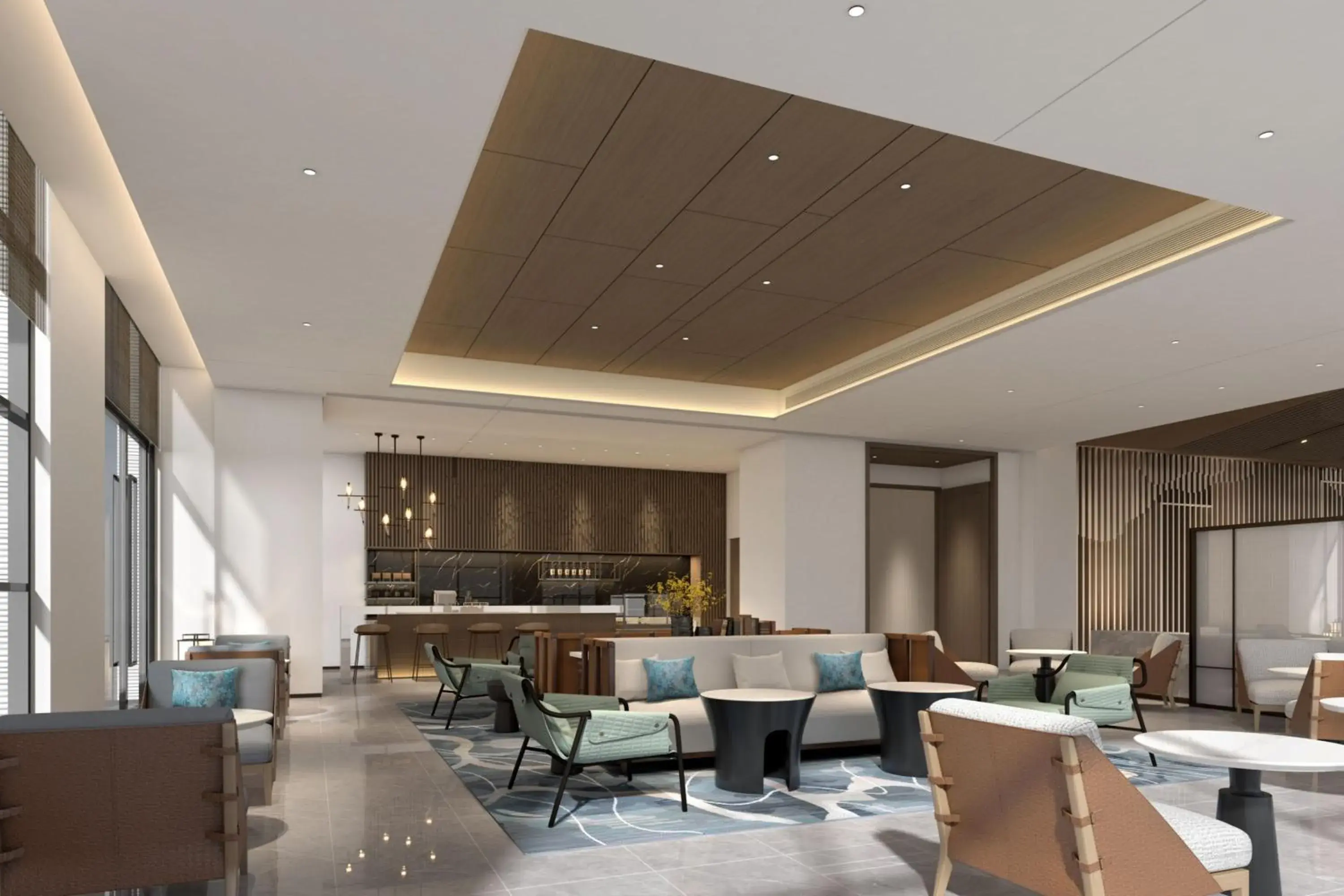 Lobby or reception in Courtyard by Marriott Jiuzhaigou Lobby or reception in Courtyard by Marriott Jiuzhaigou