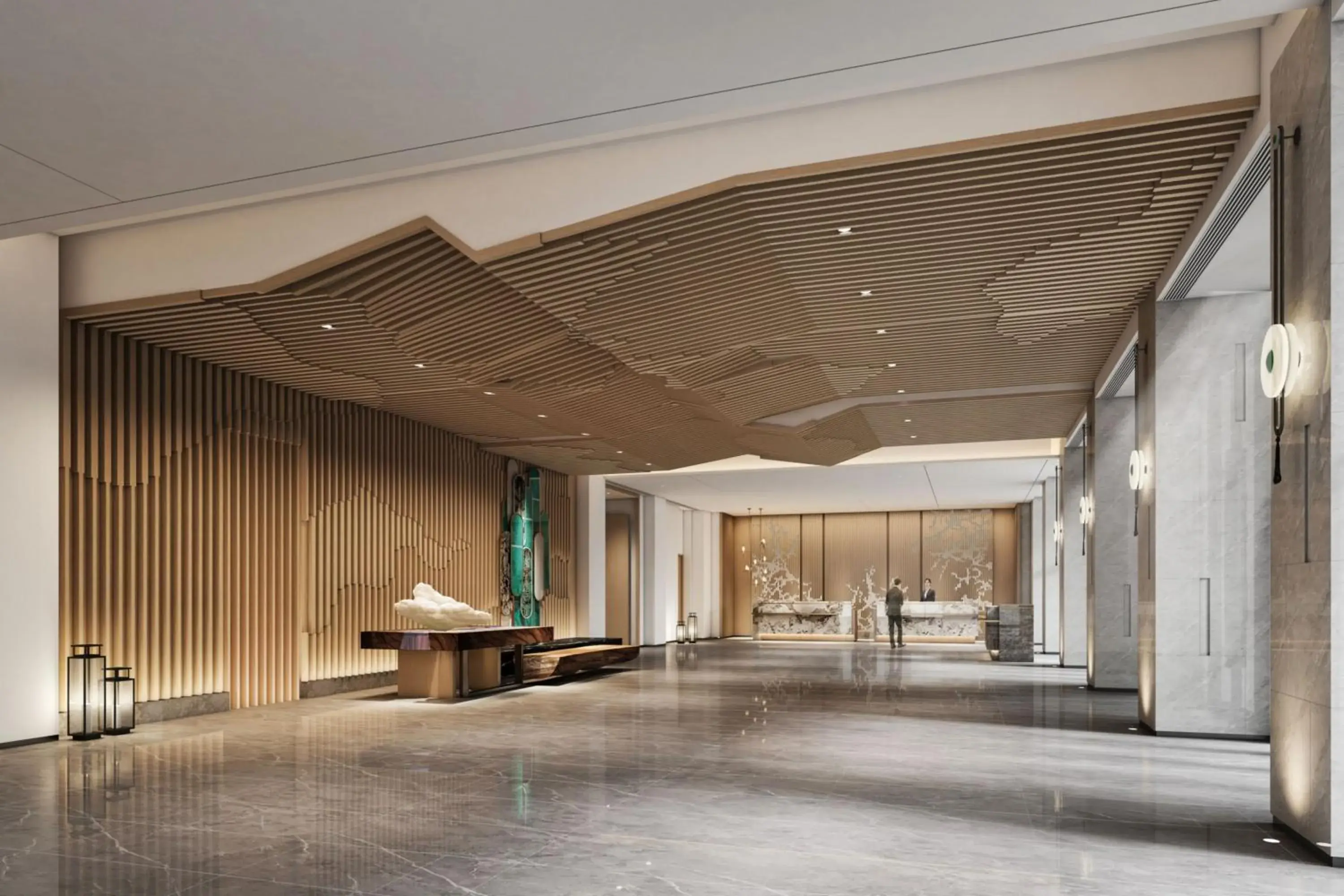 Lobby or reception in Courtyard by Marriott Jiuzhaigou Lobby or reception in Courtyard by Marriott Jiuzhaigou