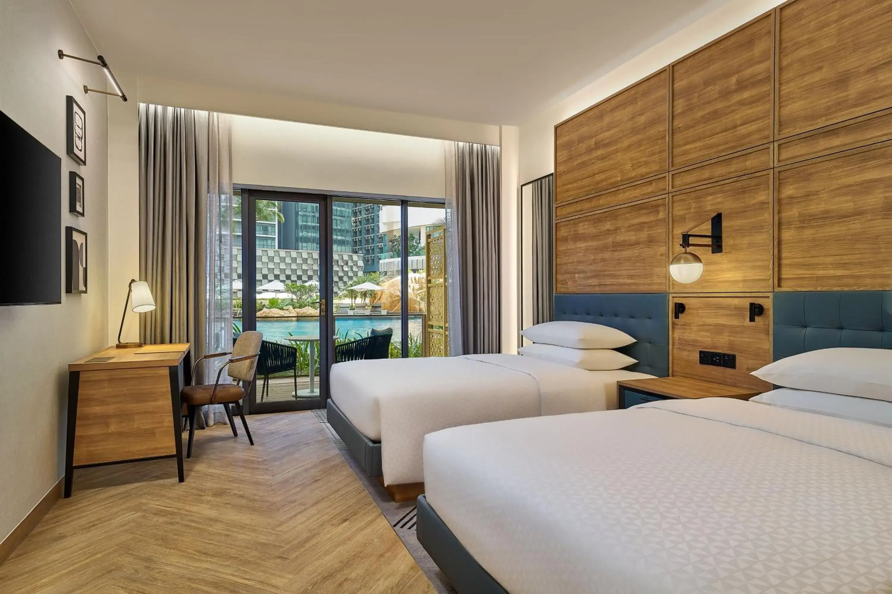 Cabana with Two Double Beds and Pool View in Four Points by Sheraton Kuala Lumpur, City Centre Cabana with Two Double Beds and Pool View in Four Points by Sheraton Kuala Lumpur, City Centre