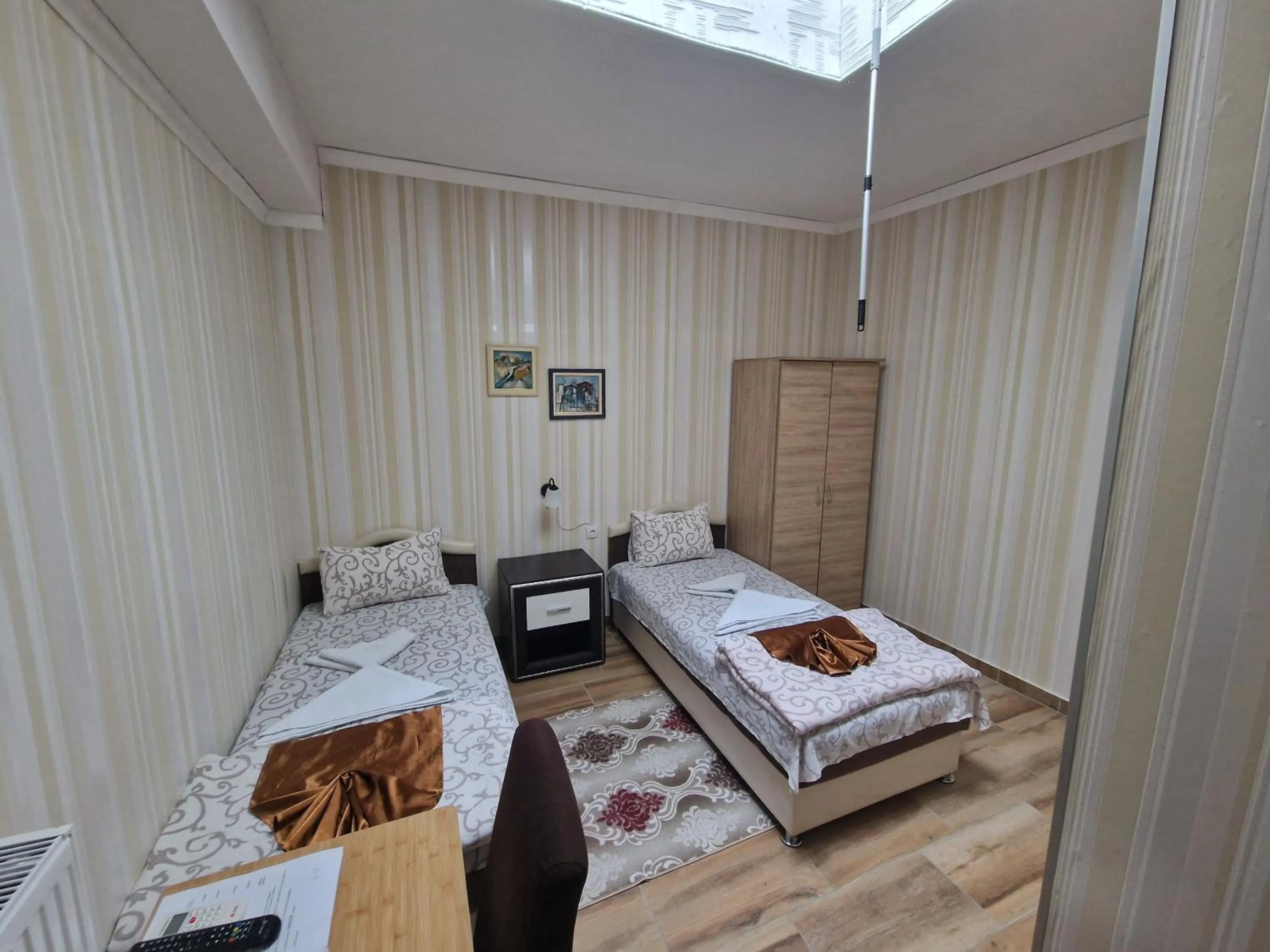 Bed in Hotel Saradis