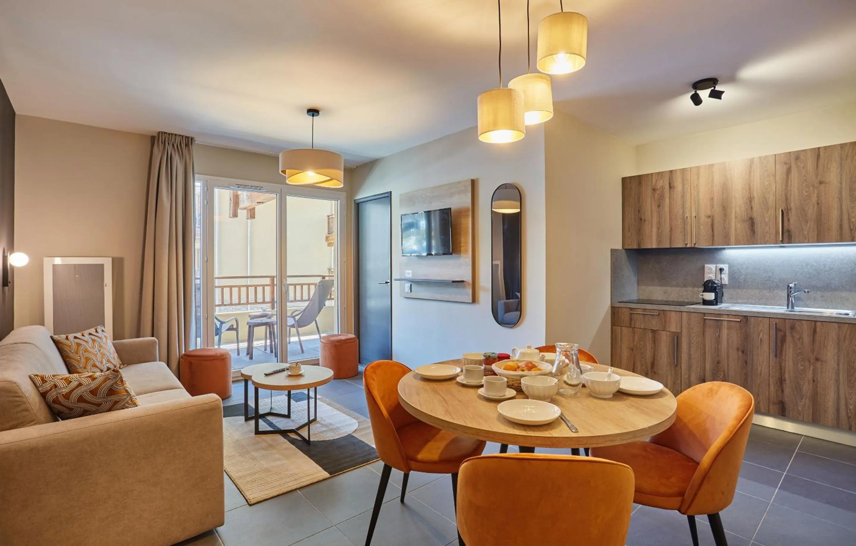 Seating area in Résidence Odalys Le Mont d'Auron