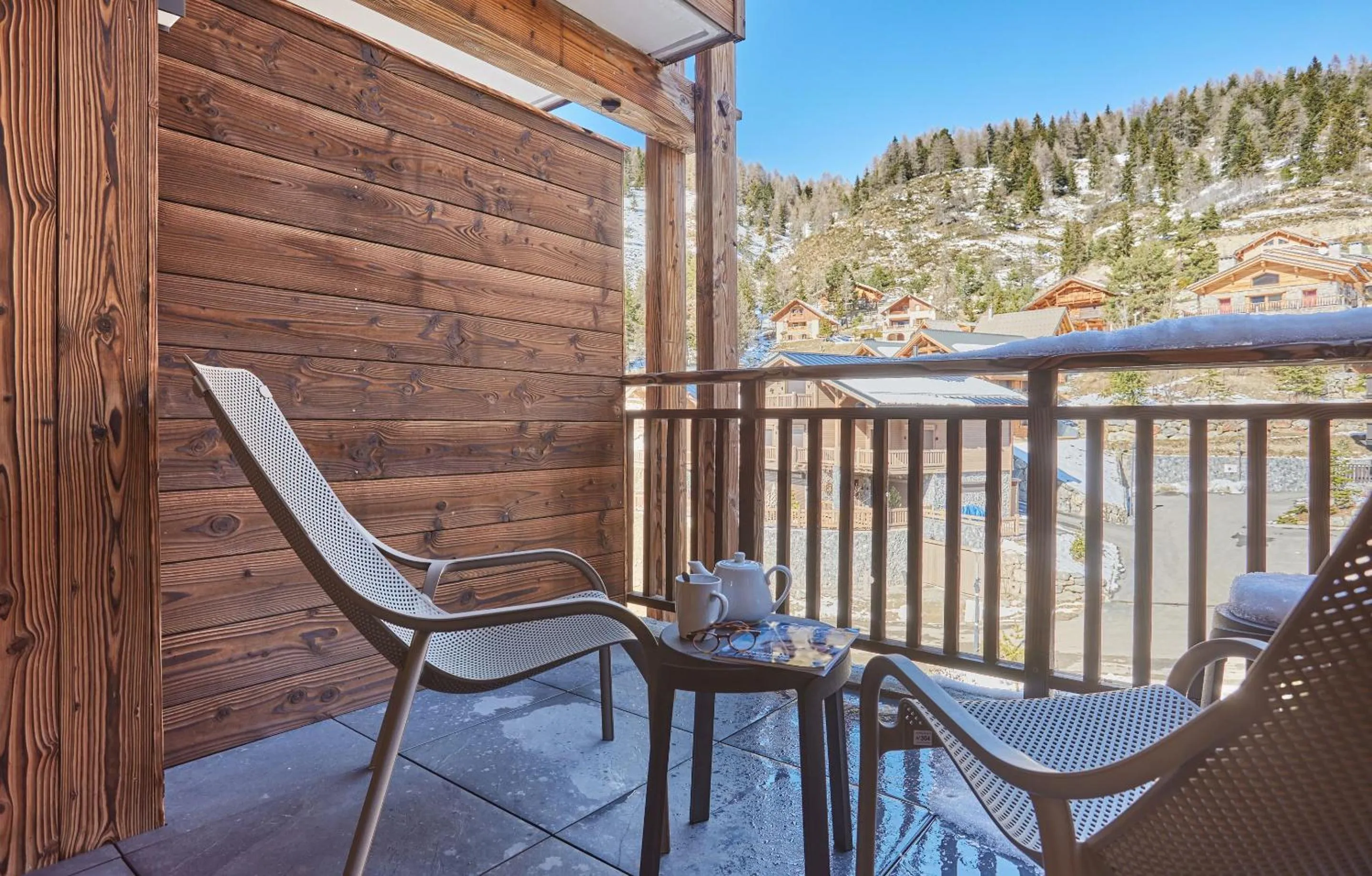 Balcony/Terrace in Résidence Odalys Le Mont d'Auron