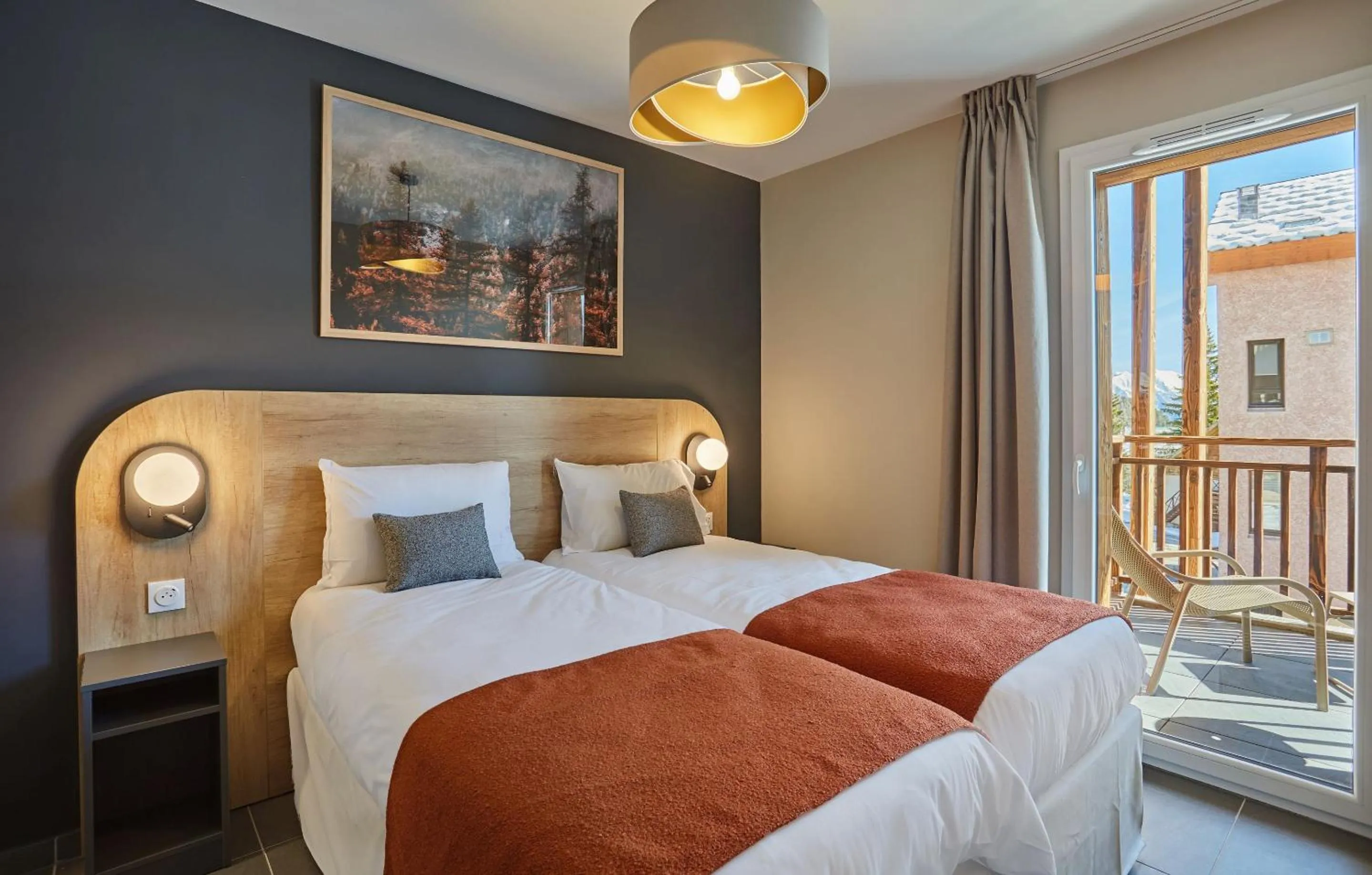 Bedroom, Bed in Résidence Odalys Le Mont d'Auron