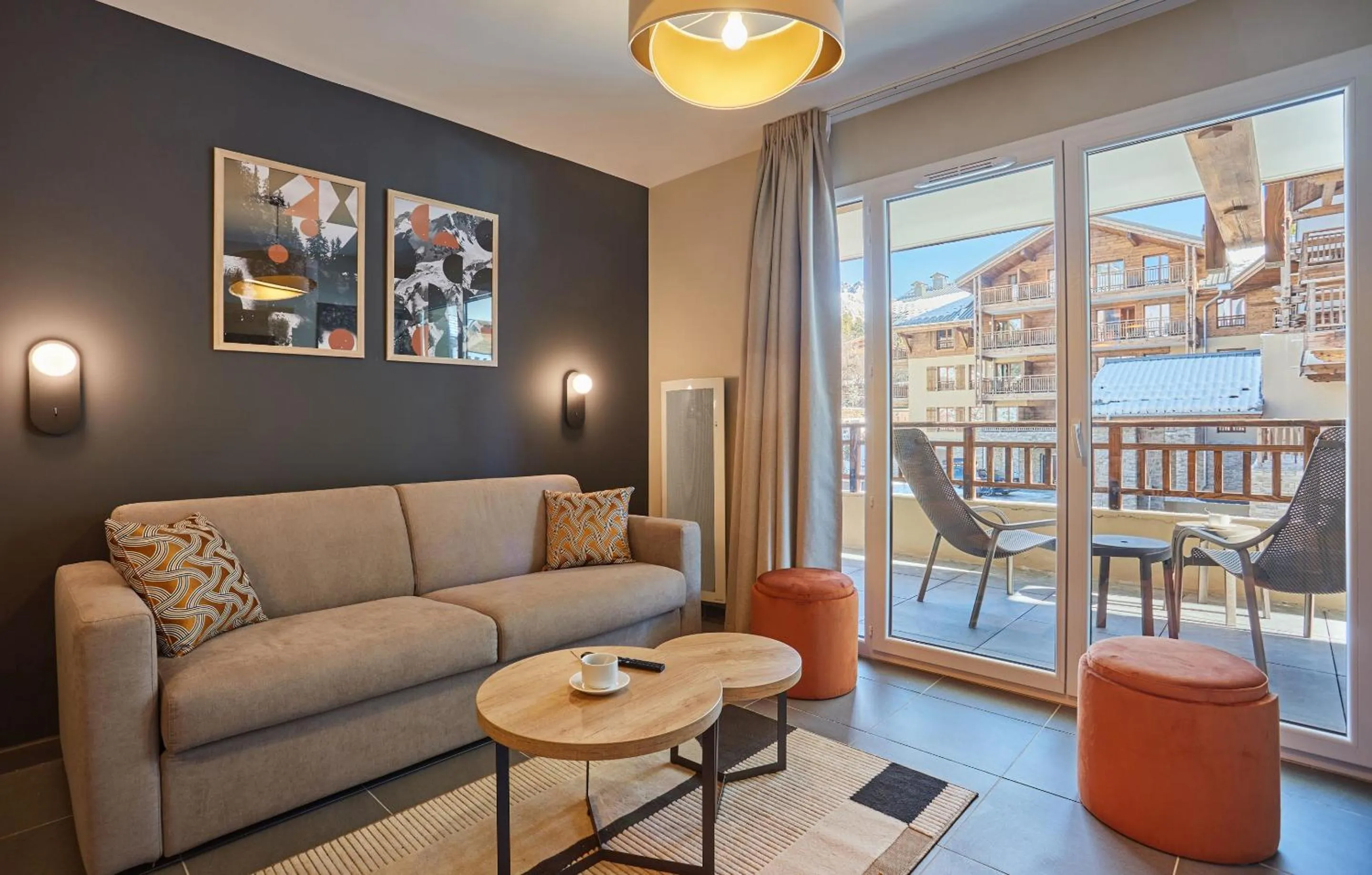 Seating area in Résidence Odalys Le Mont d'Auron