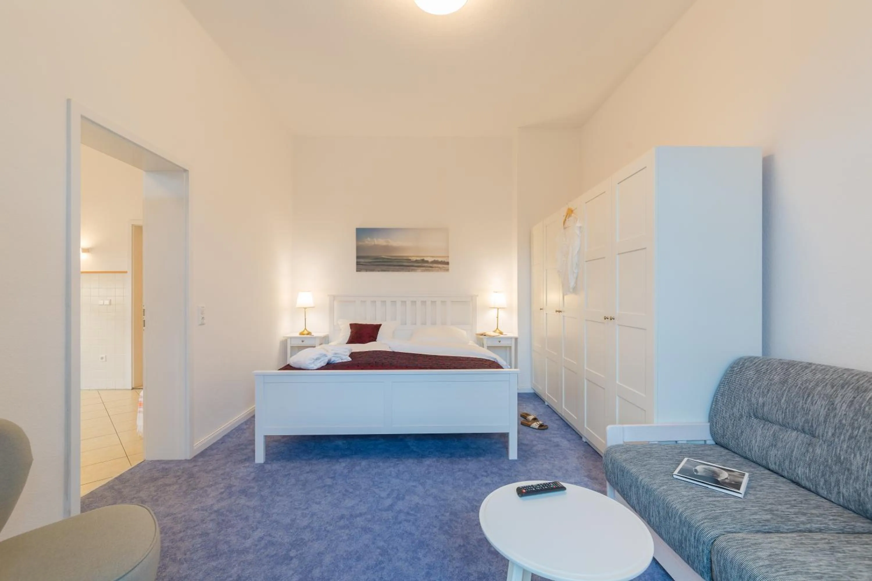 Bed in Hotel Aquamarin