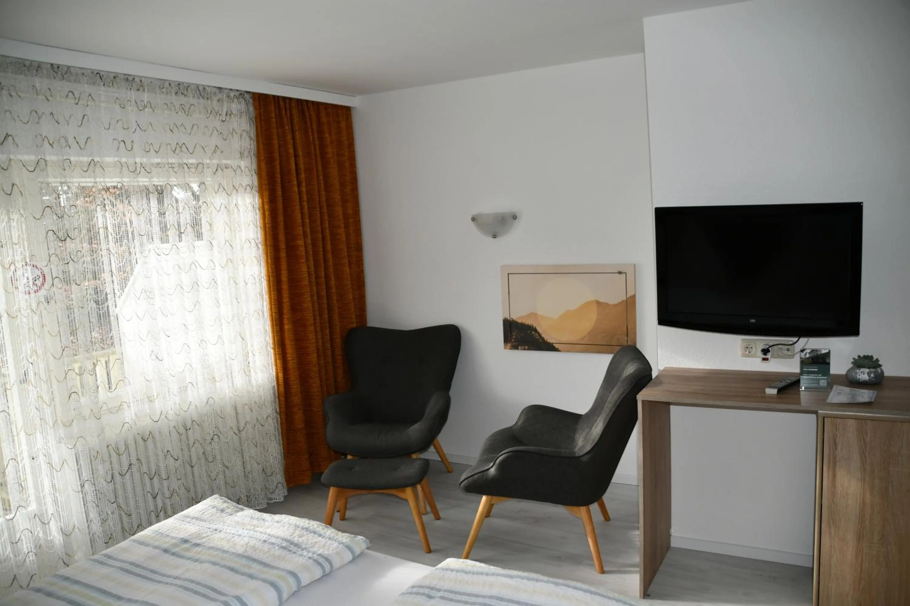 Seating area, Bed in Haus am Bach