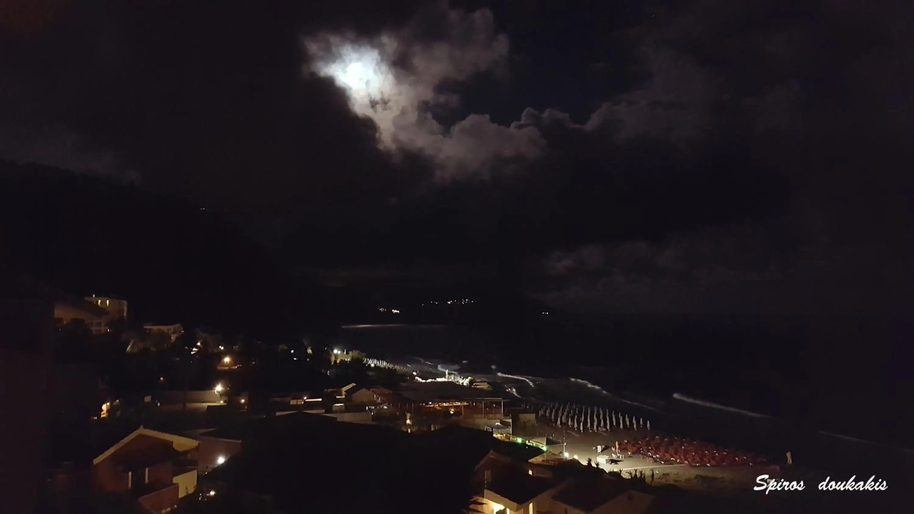 Night in Athena's Veranda magestic views Home 97 in Glyfada of Corfu by New Era