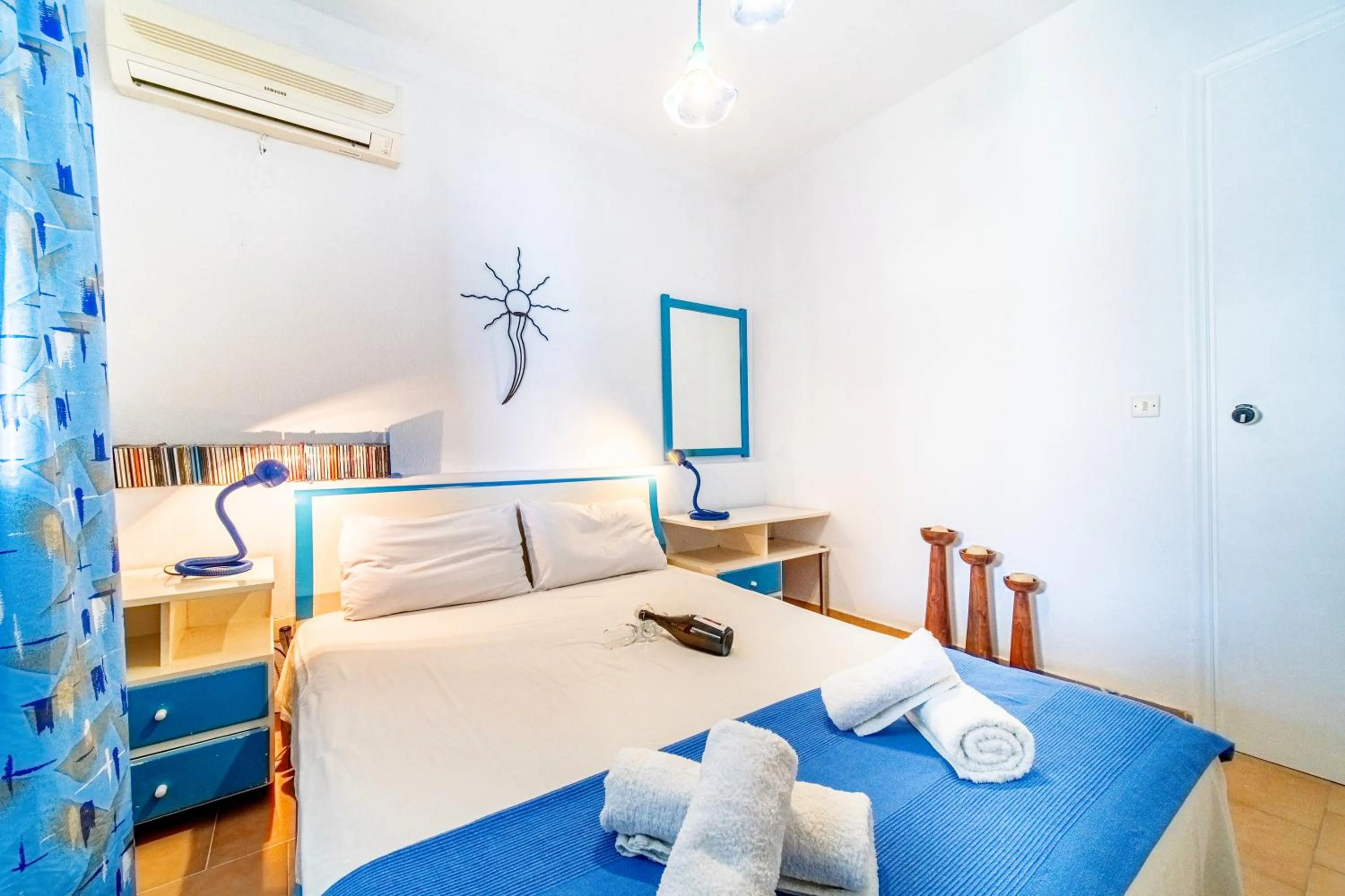 Bed in Athena's Veranda magestic views Home 97 in Glyfada of Corfu by New Era