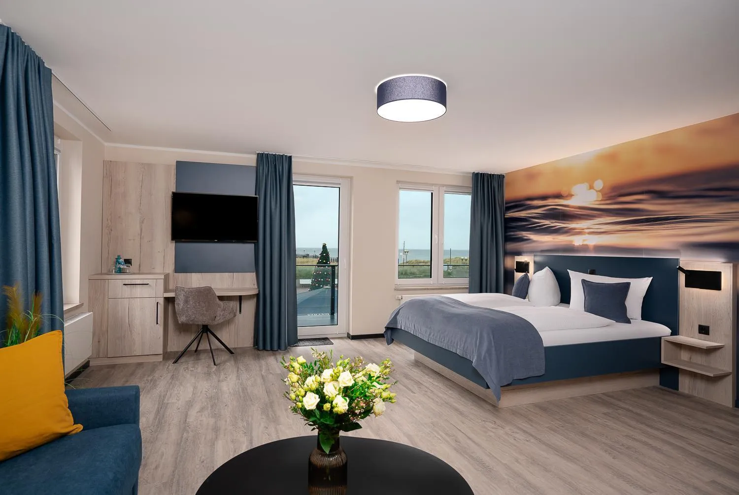 Bed in Hotel Ostseewoge