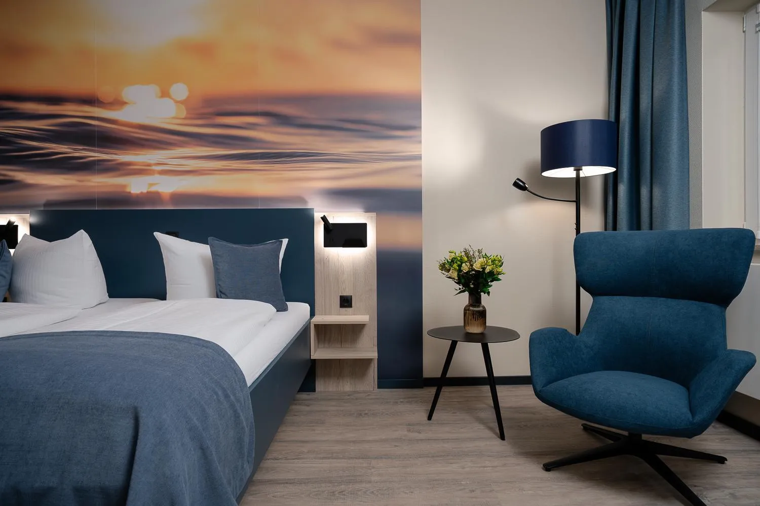 Bed in Hotel Ostseewoge