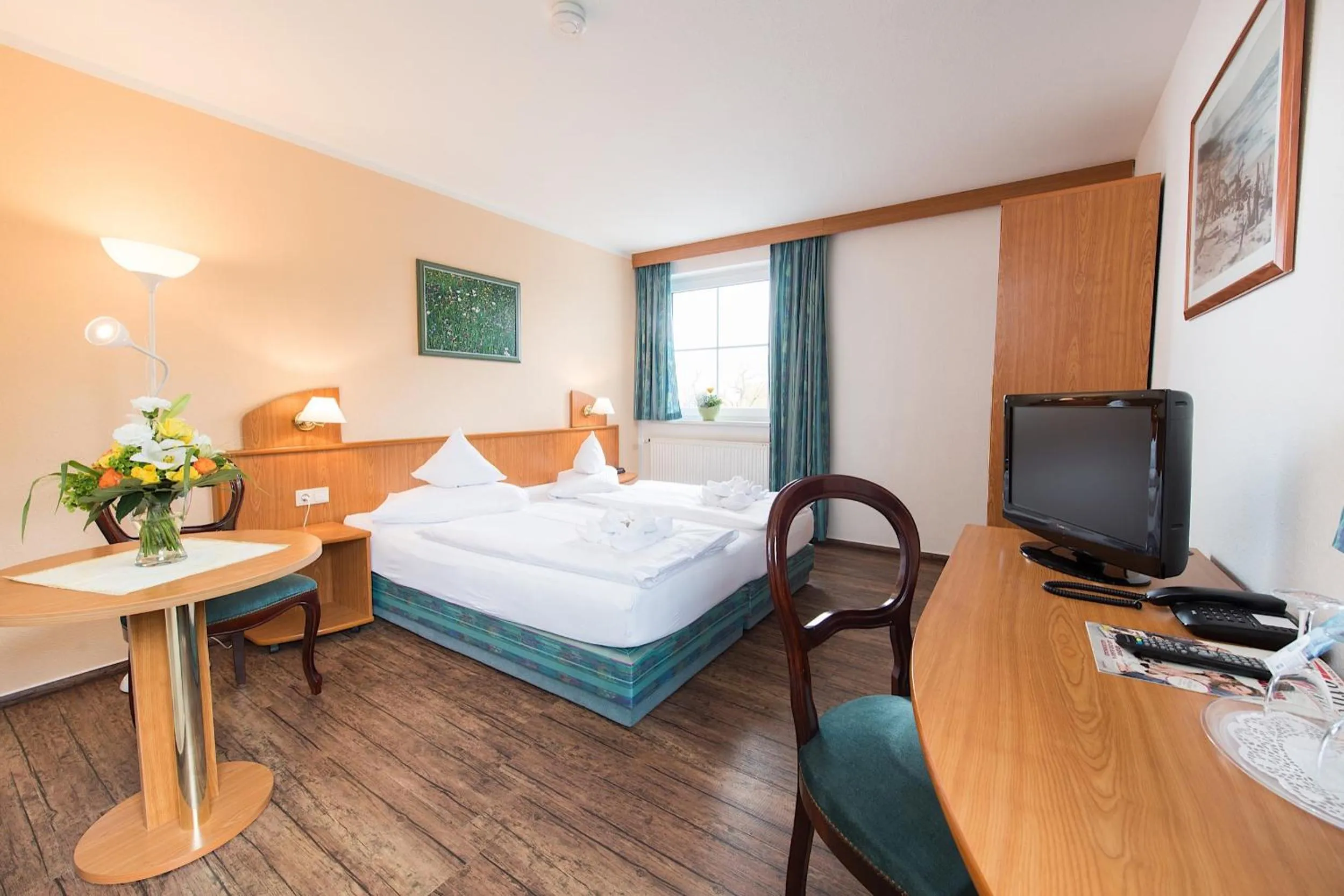 Bed in Hotel Ostseewoge