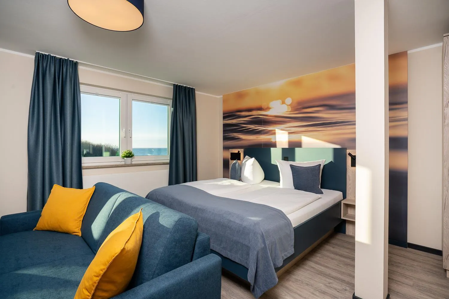 Bed in Hotel Ostseewoge